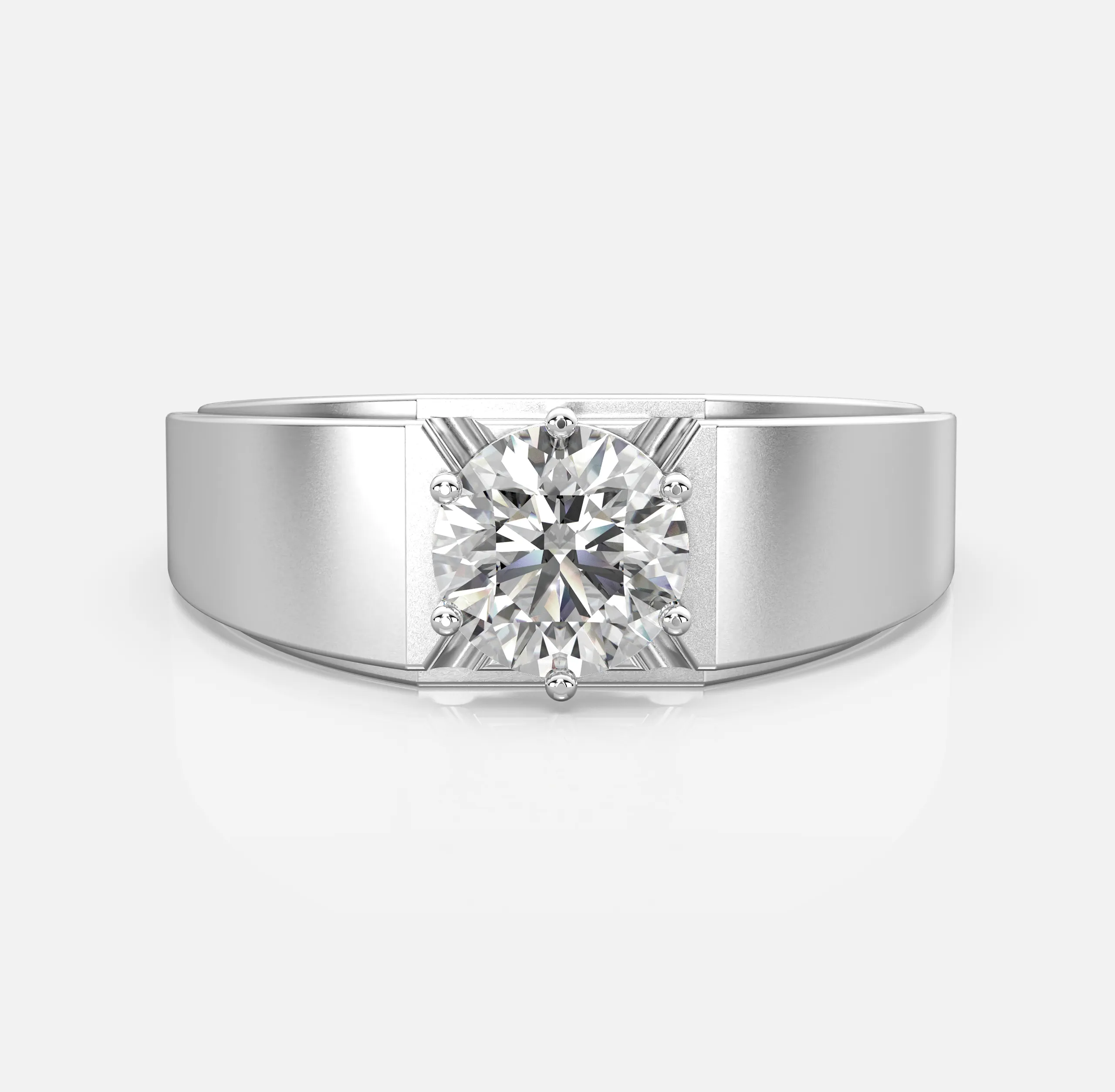 Bold Solitaire Diamond Band