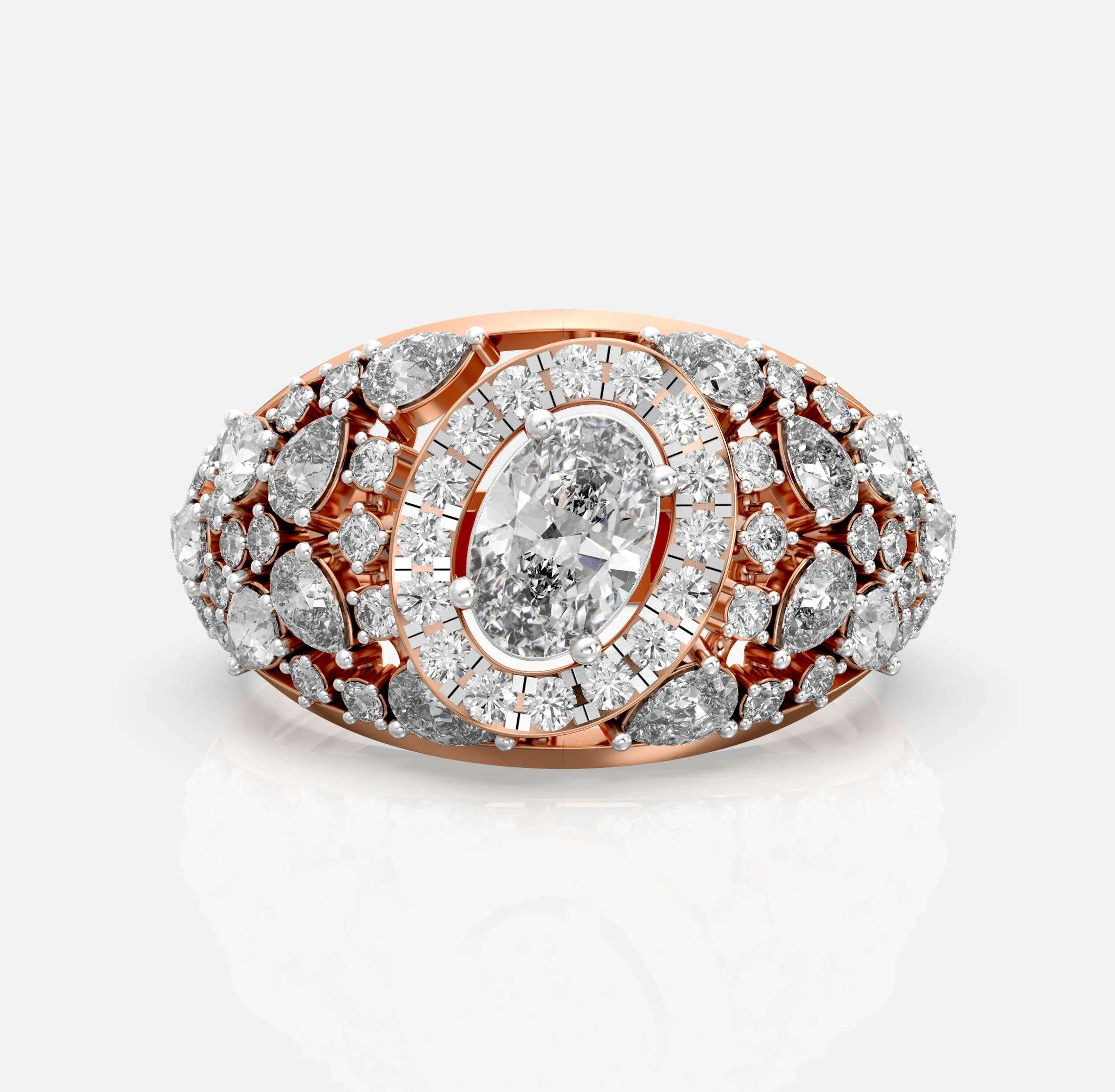 Radiant Halo Bloom Ring