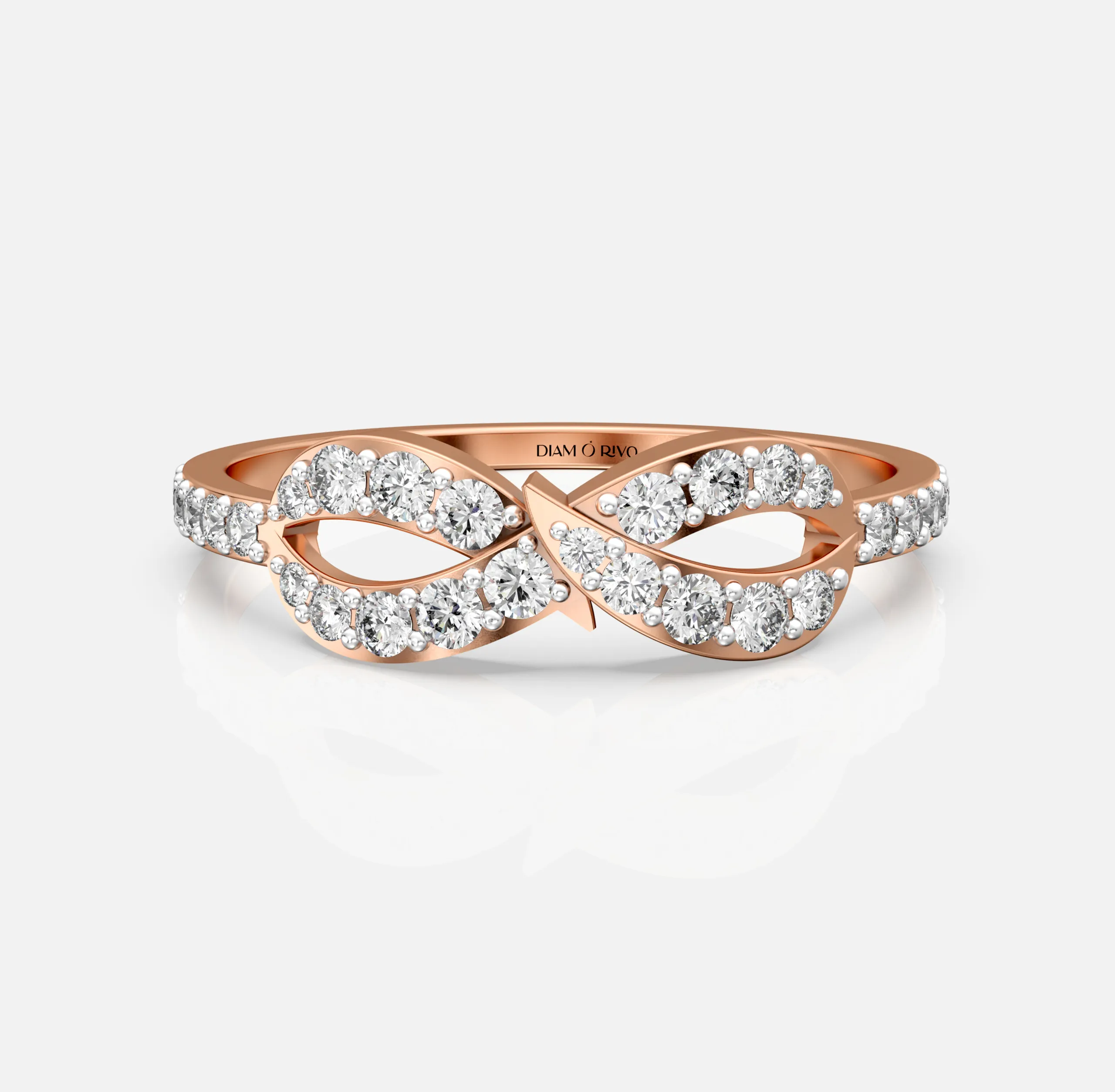 Infinity Leaf Diamond Ring