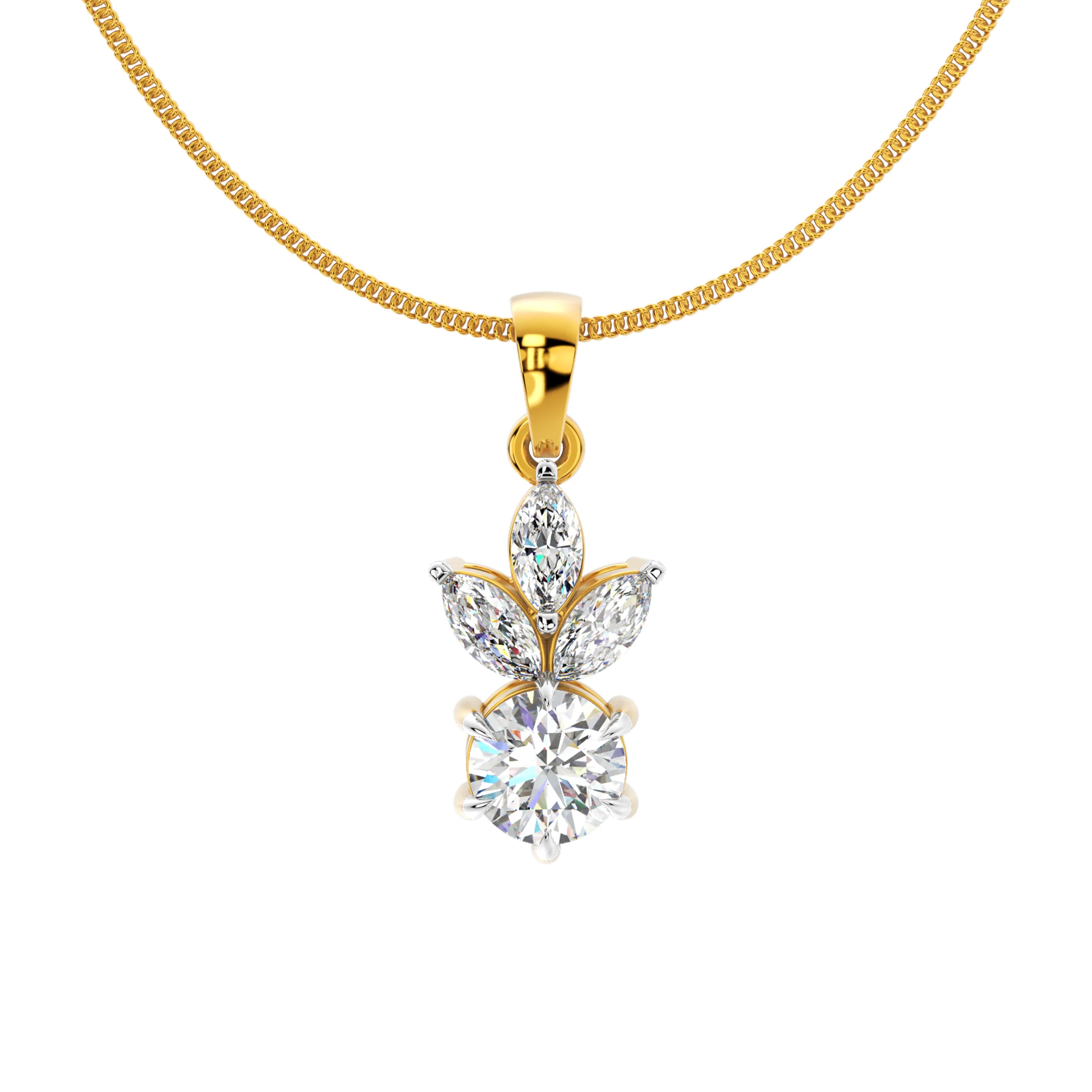 Eterna Leaf Diamond Pendant