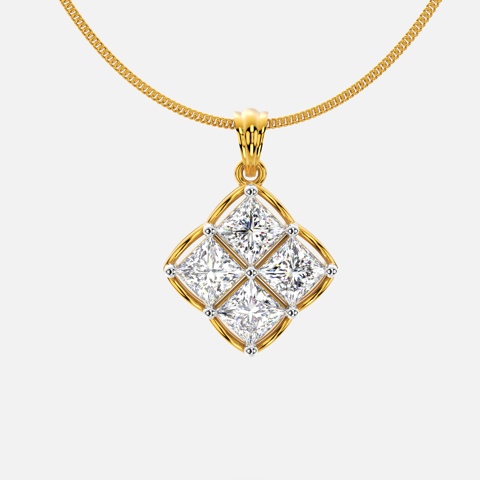Quadra Prism Diamond Pendant