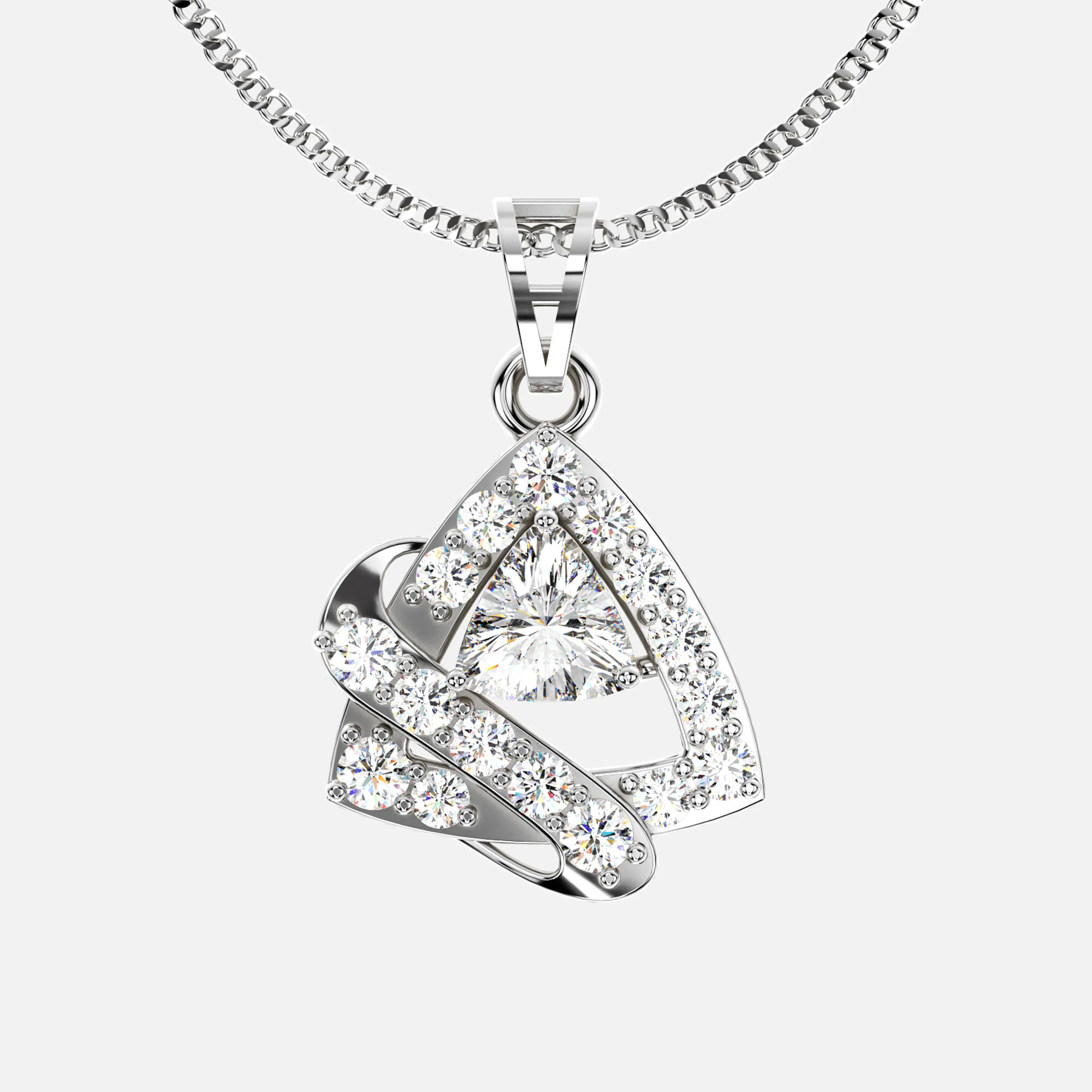 Trillion Grace Diamond Pendant
