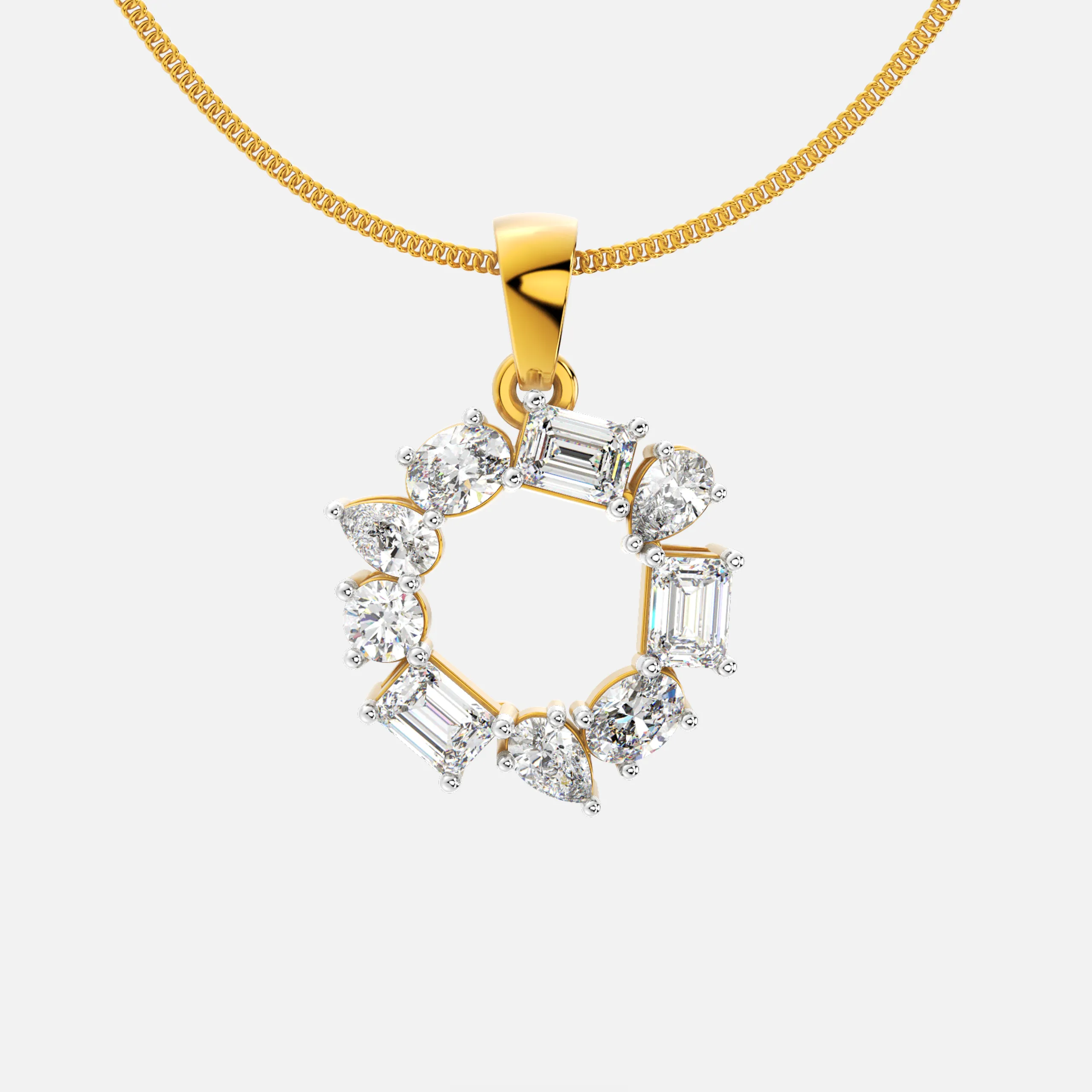 Lumi Circle Diamond Pendant