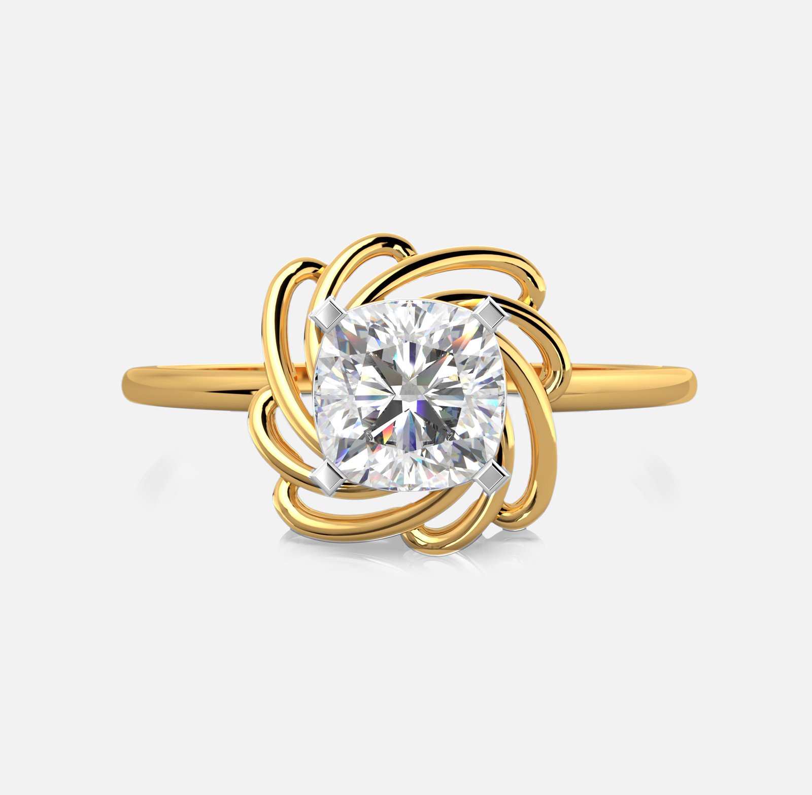 Knot Solitaire Diamond Ring