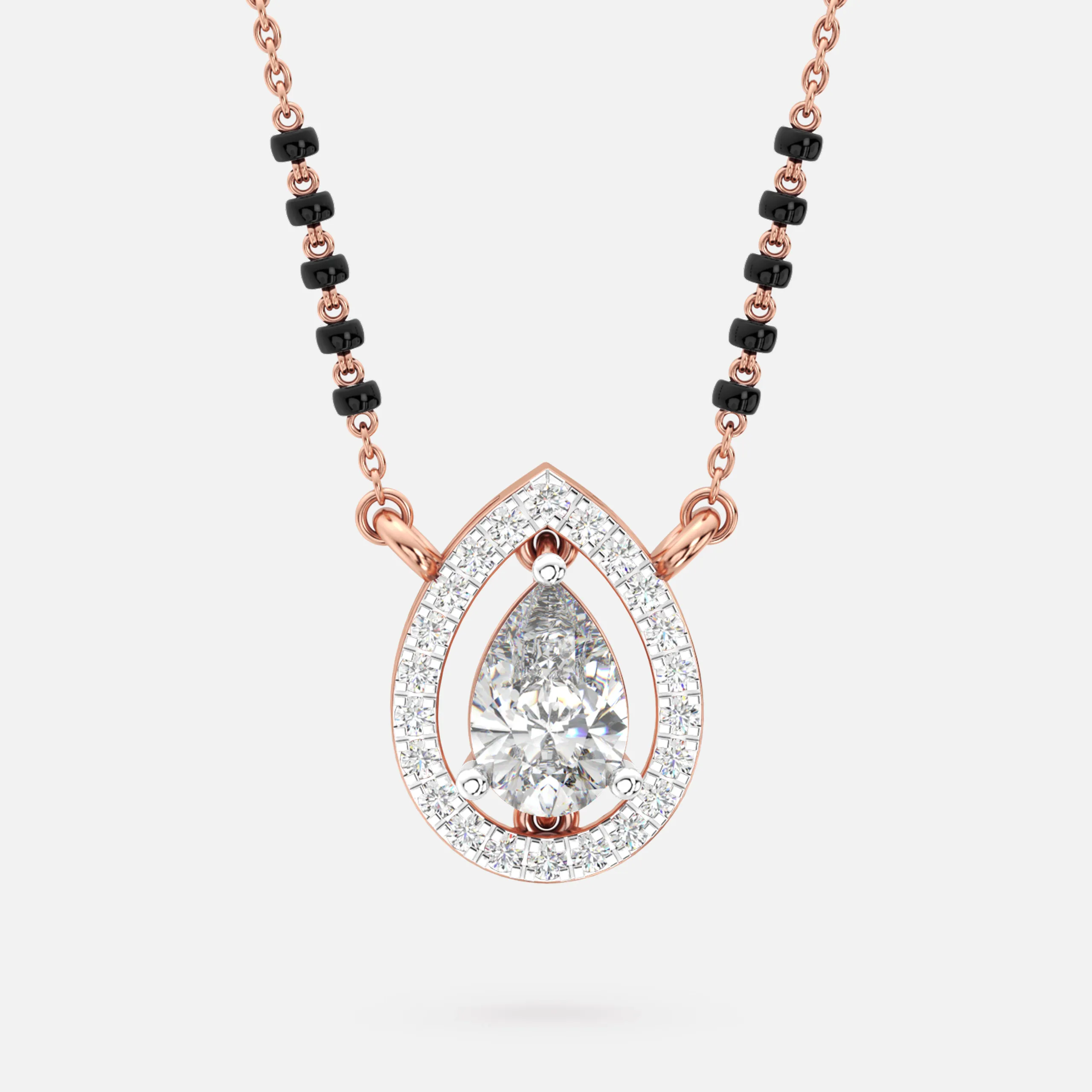 Pear Diamond Mangalsutra