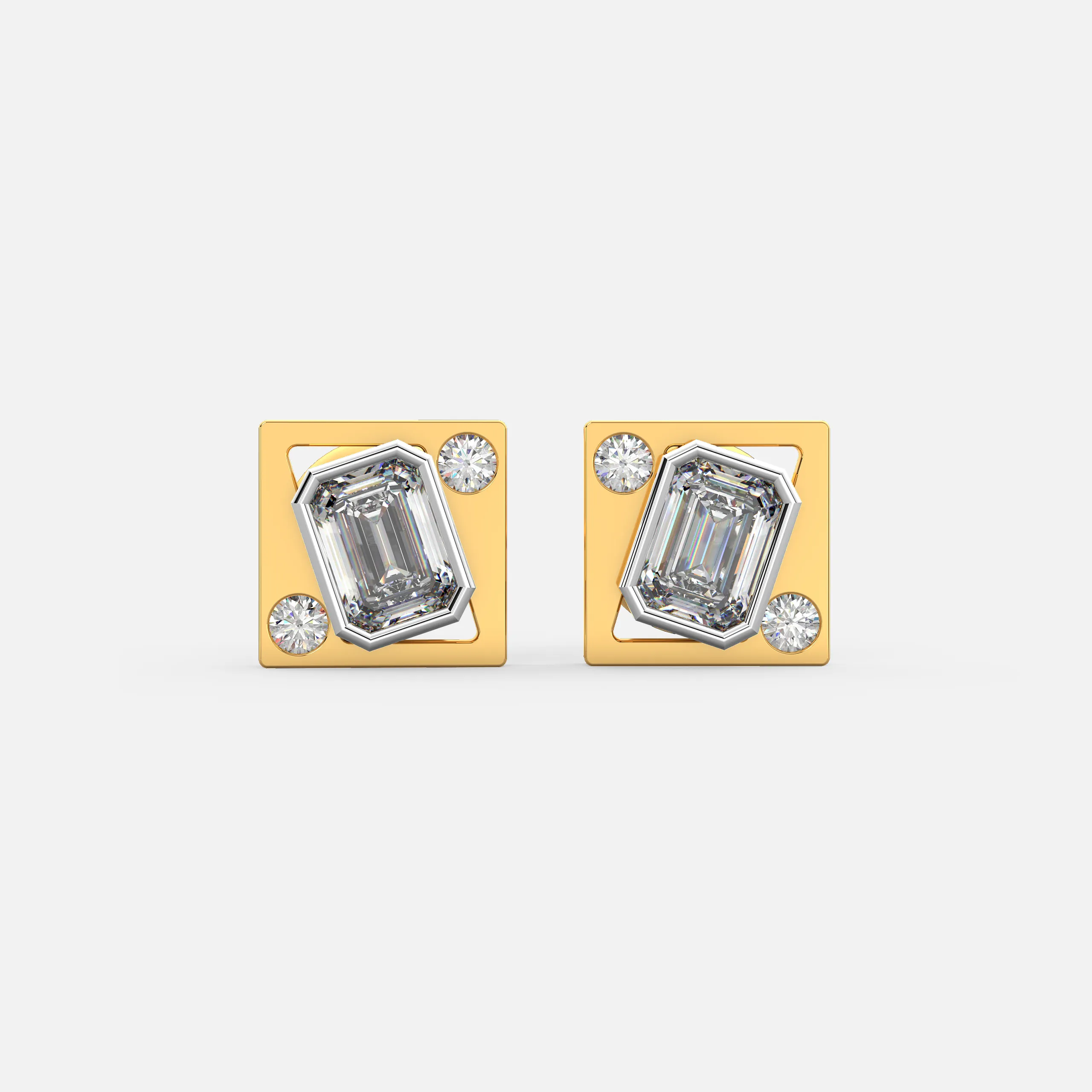 Luxe Edge Diamond Earrings