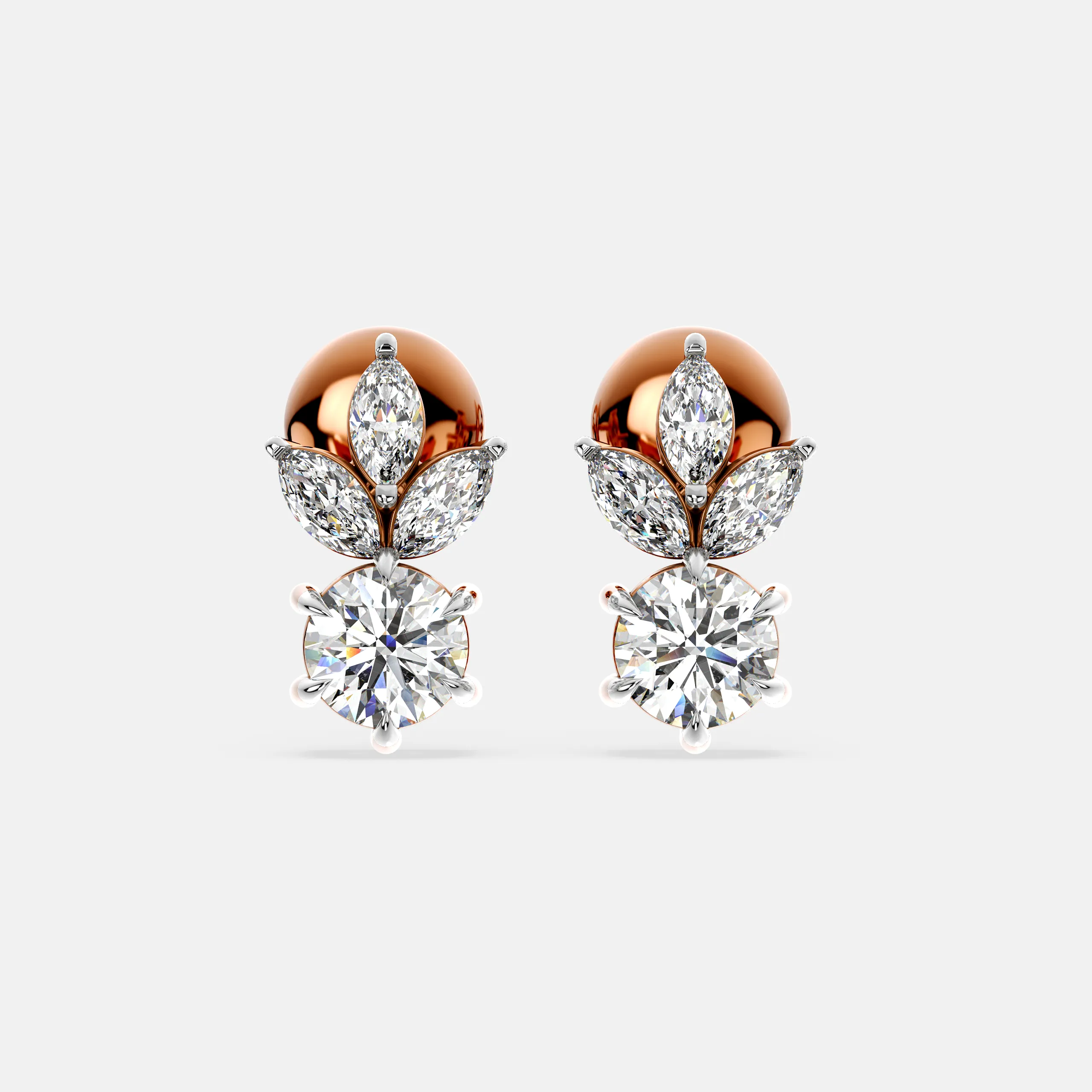 Eterna Leaf Diamond Earrings