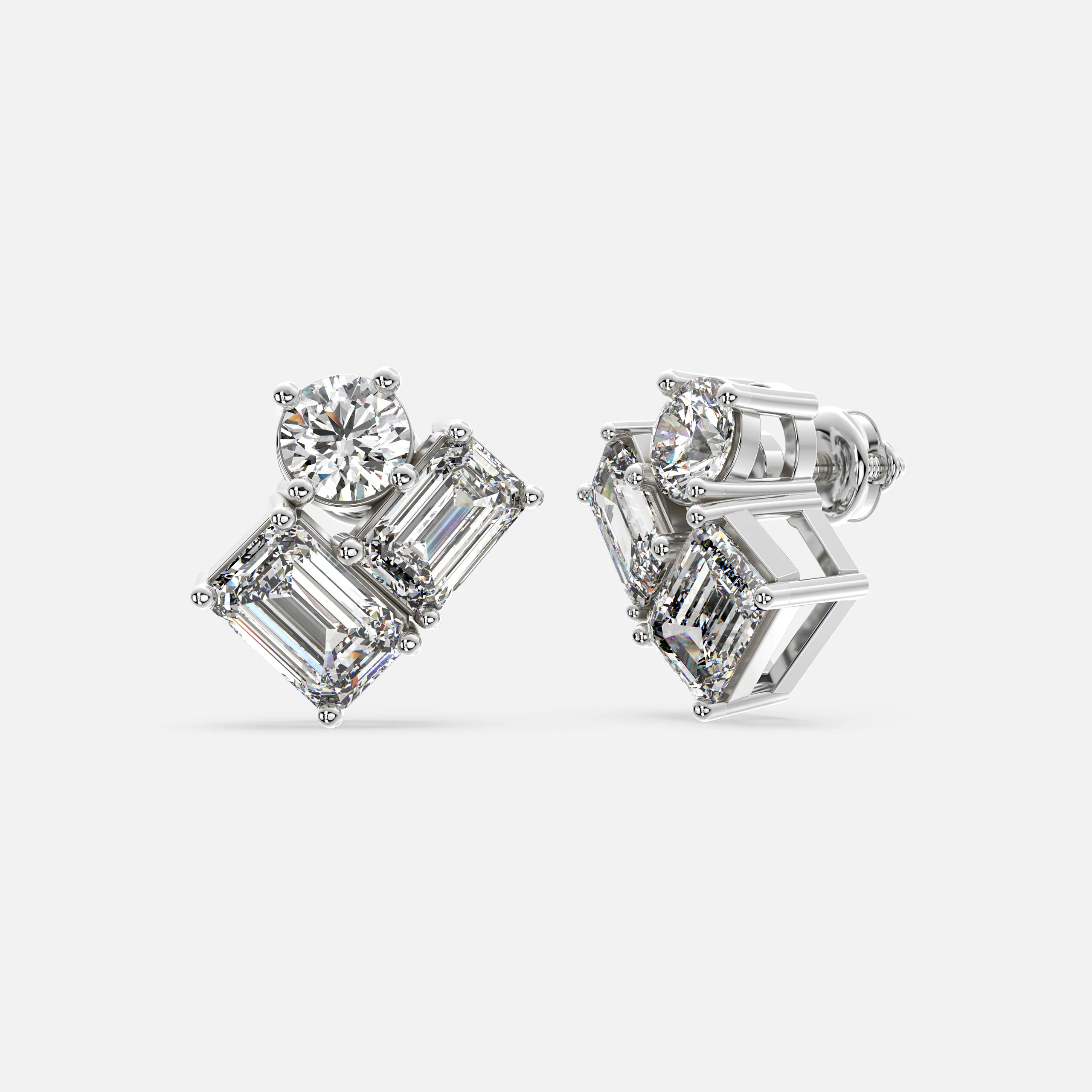 Trio Flair Diamond Earrings