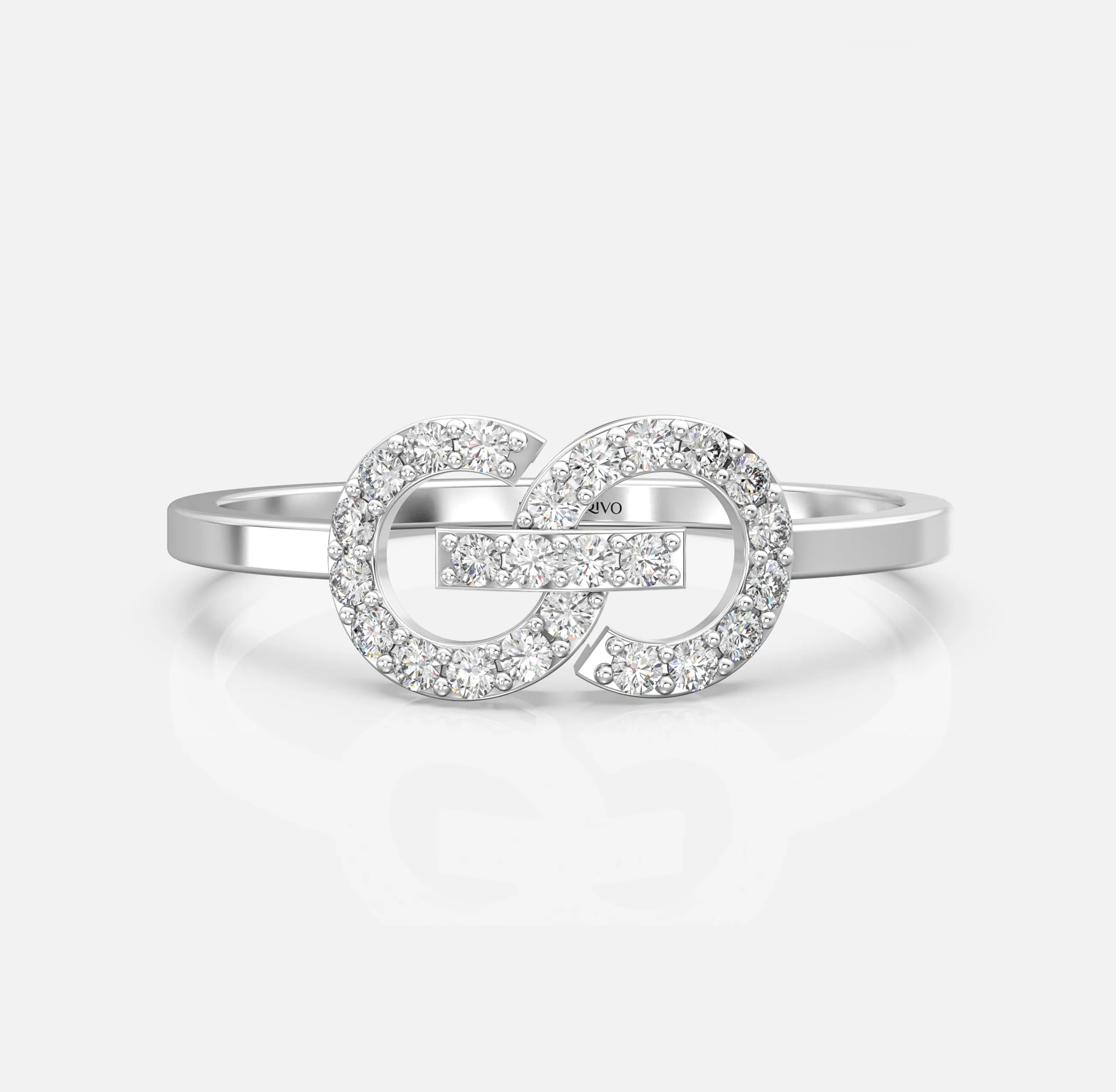 Infinity Knot Diamond Ring