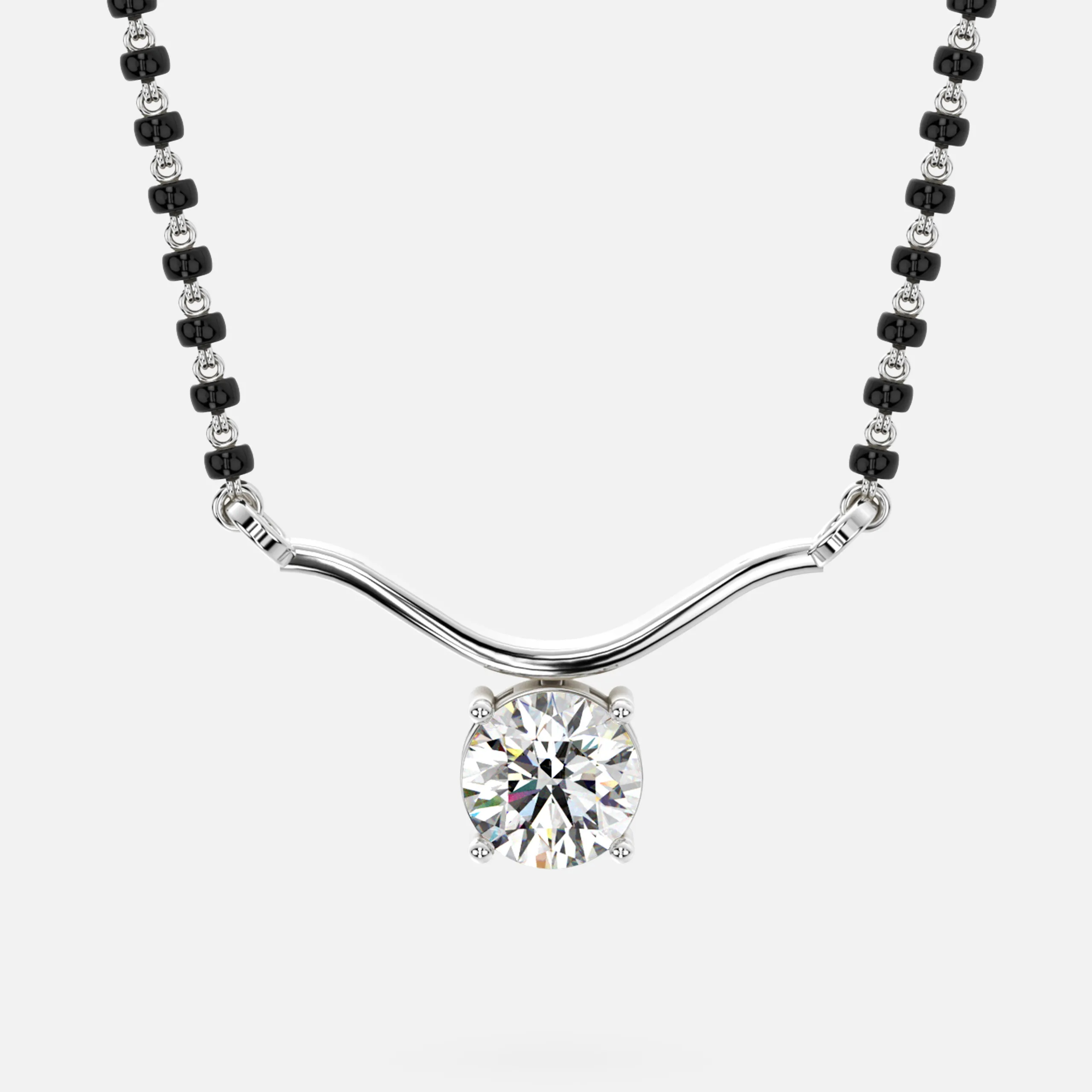 Radiant Curve Diamond Mangalsutra