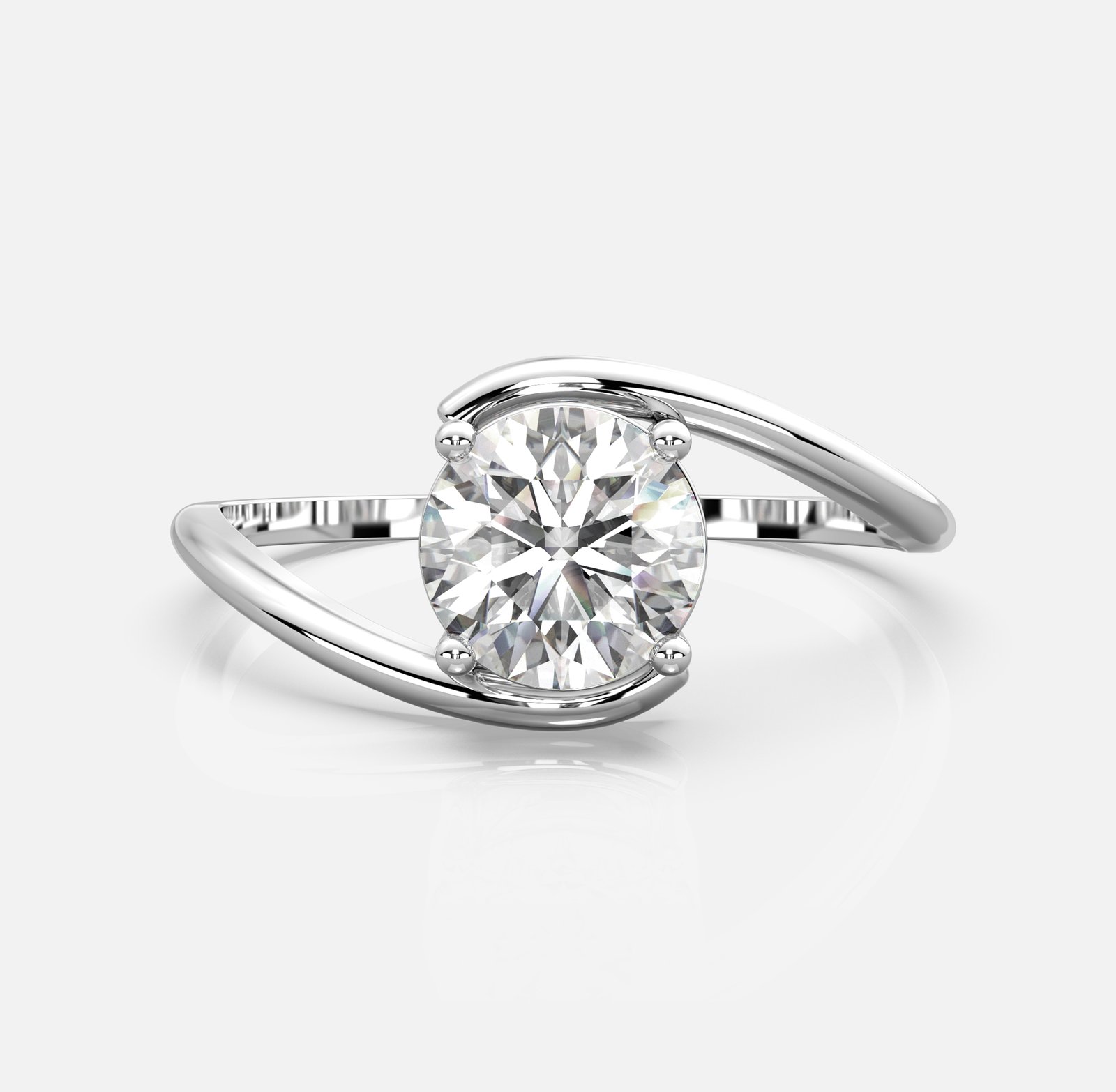 Graceful Bypass Diamond Ring