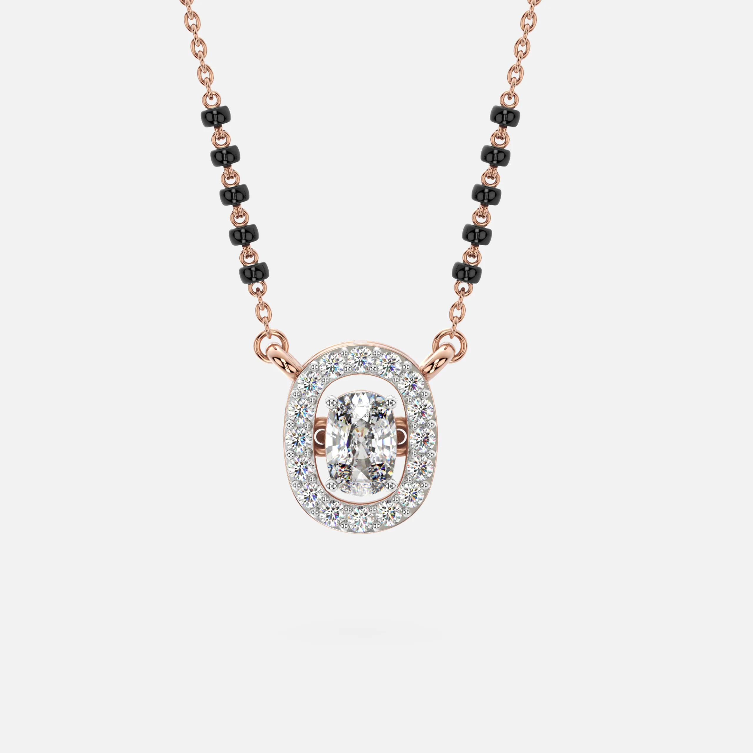 Diamond Halo Mangalsutra