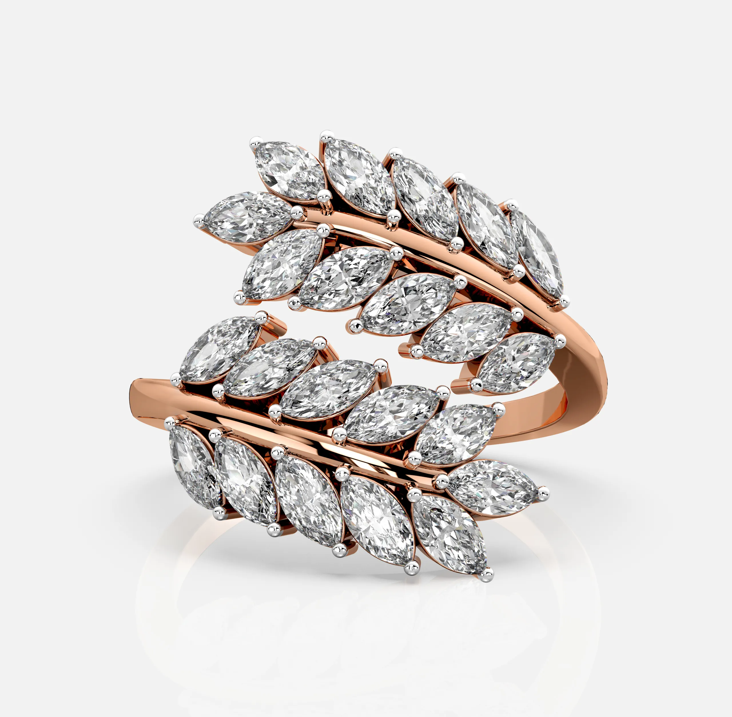 Twin Leaf Ring