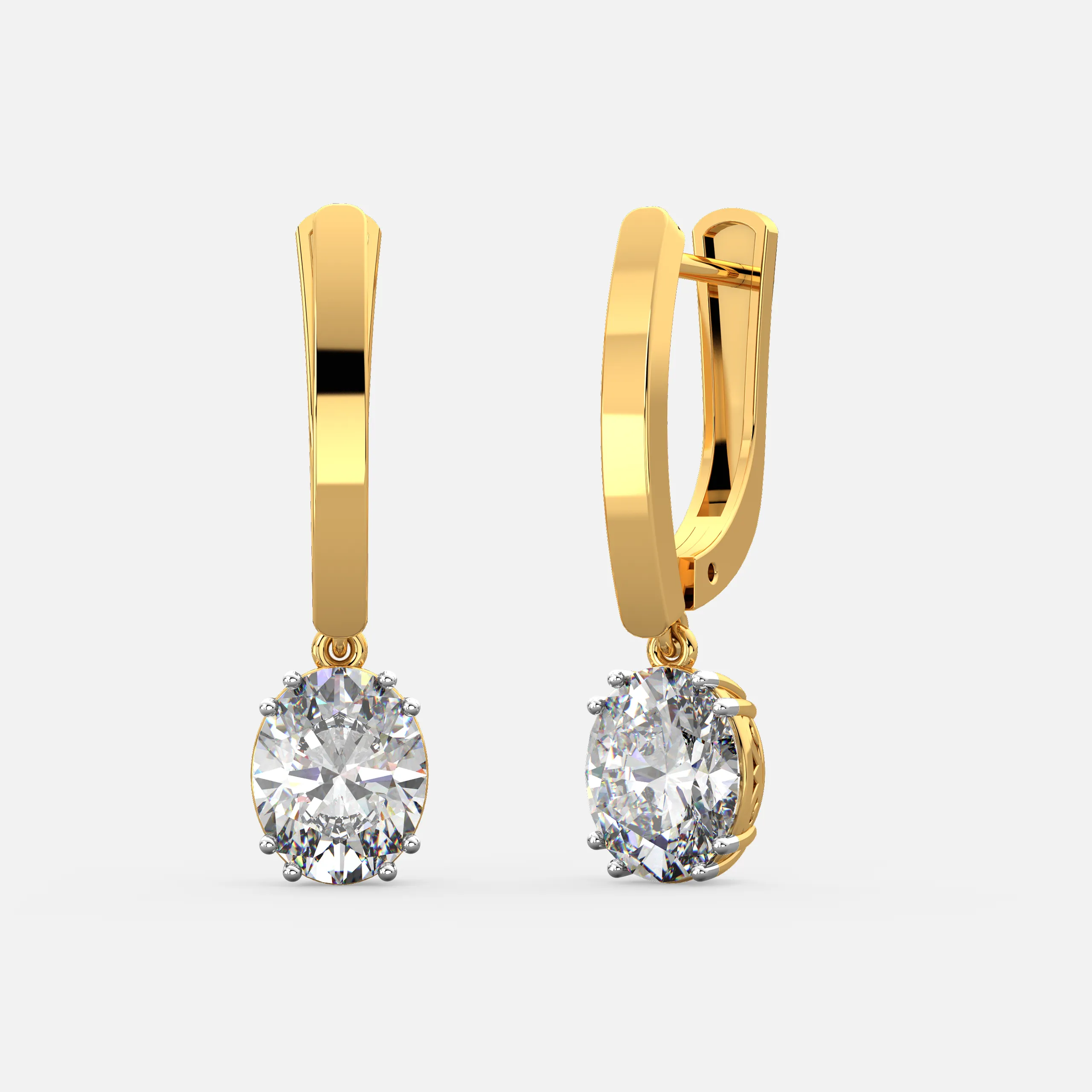 Eternal Oval Drop Earrings