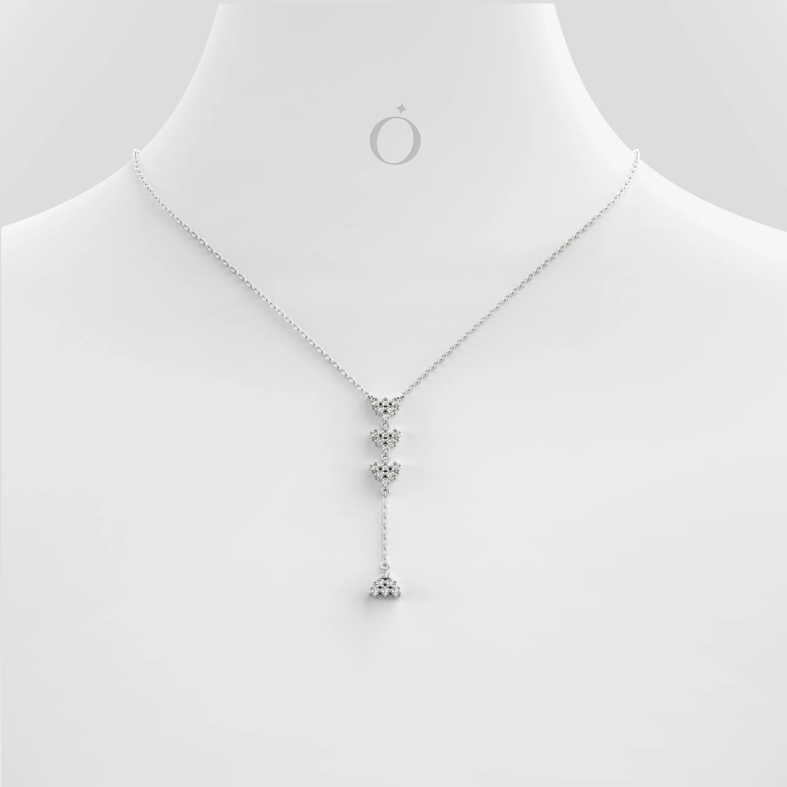 Shimmering Tiered Drop Necklace