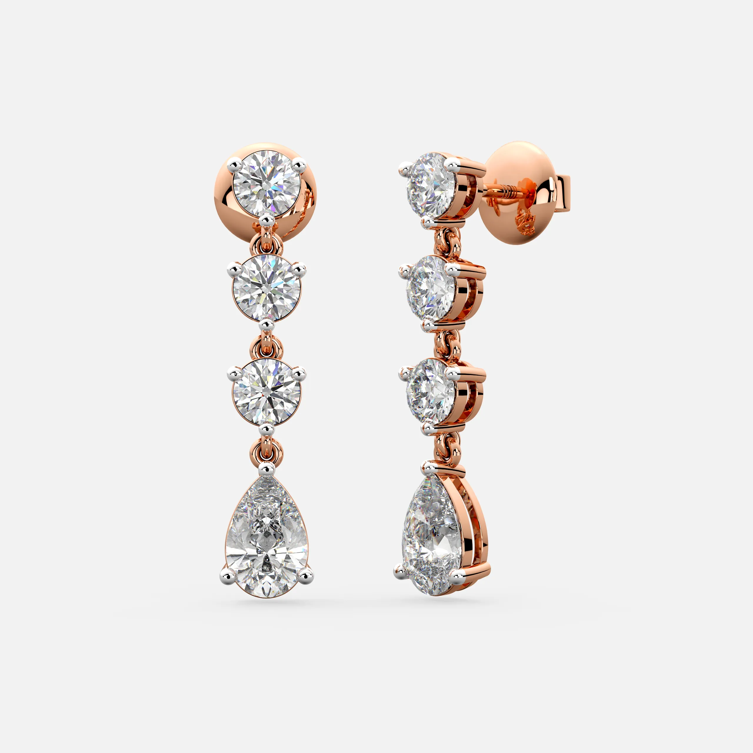 Celeste Drop Diamond Earrings