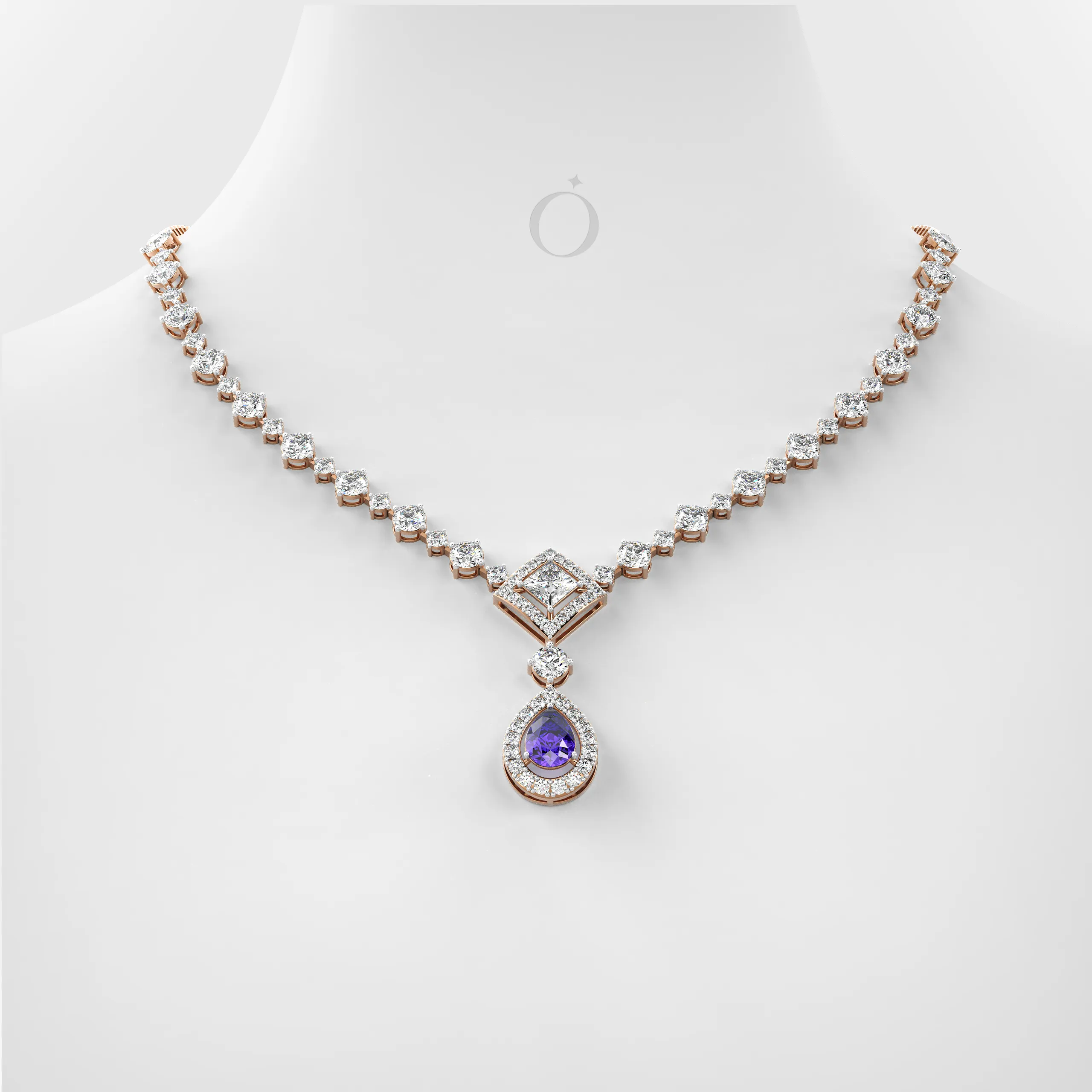 Auralisse Drop Diamond Necklace