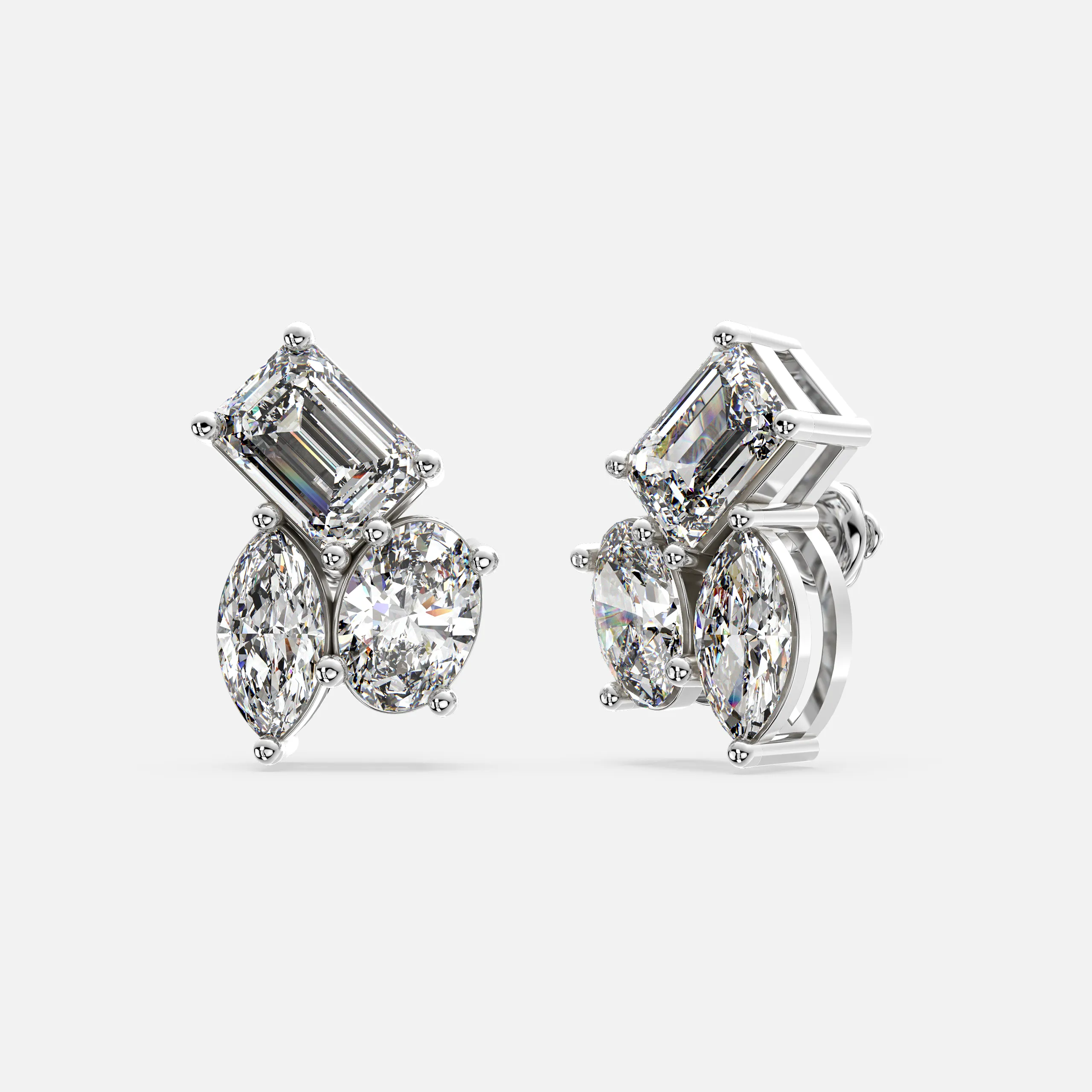 Trinity Spark Diamond Earrings