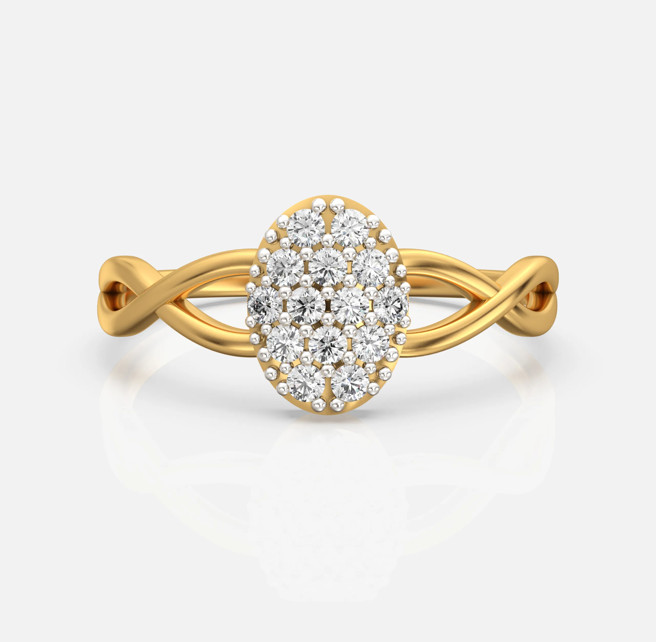 Infinity Oval Diamond Ring