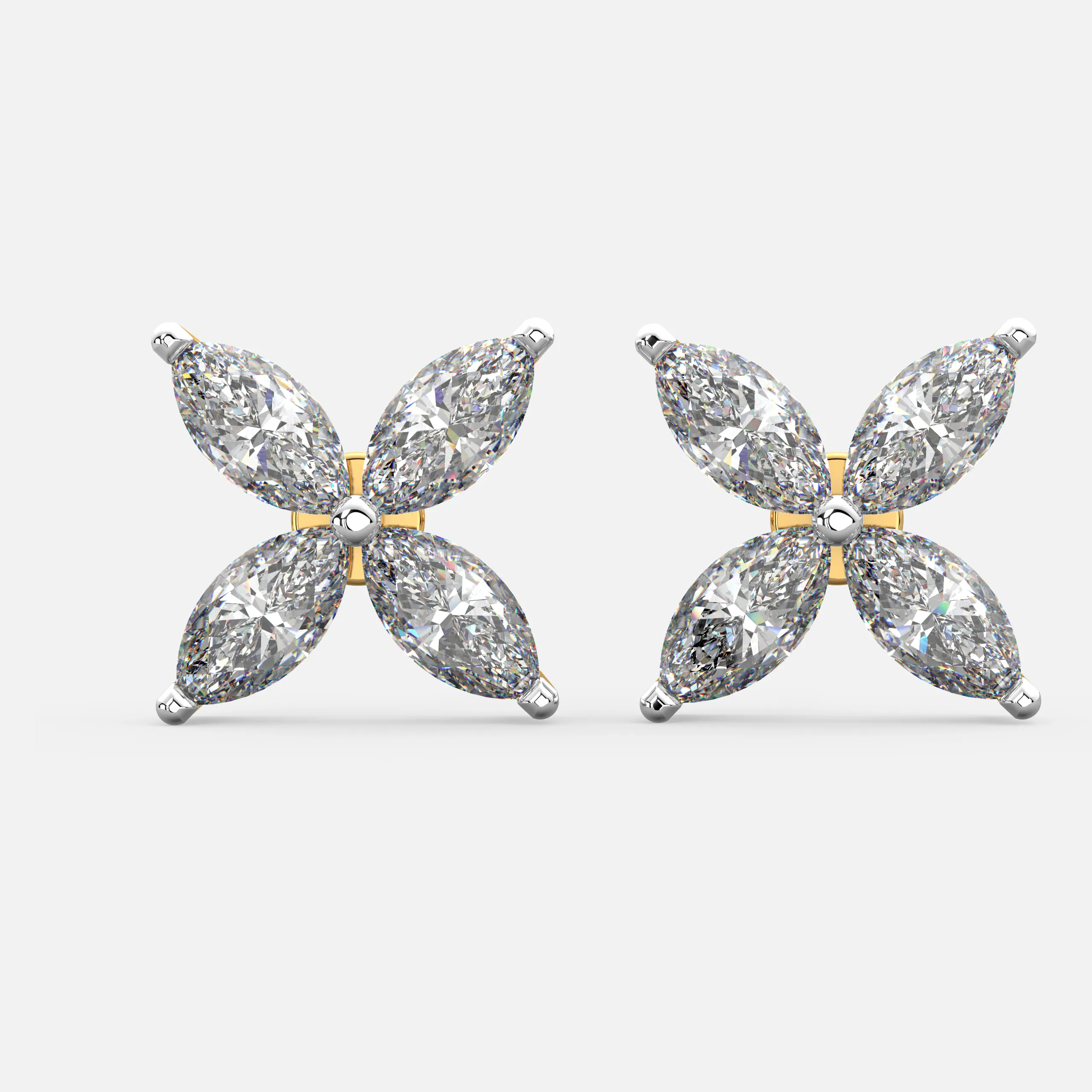 Marquise Blossom Diamond Studs