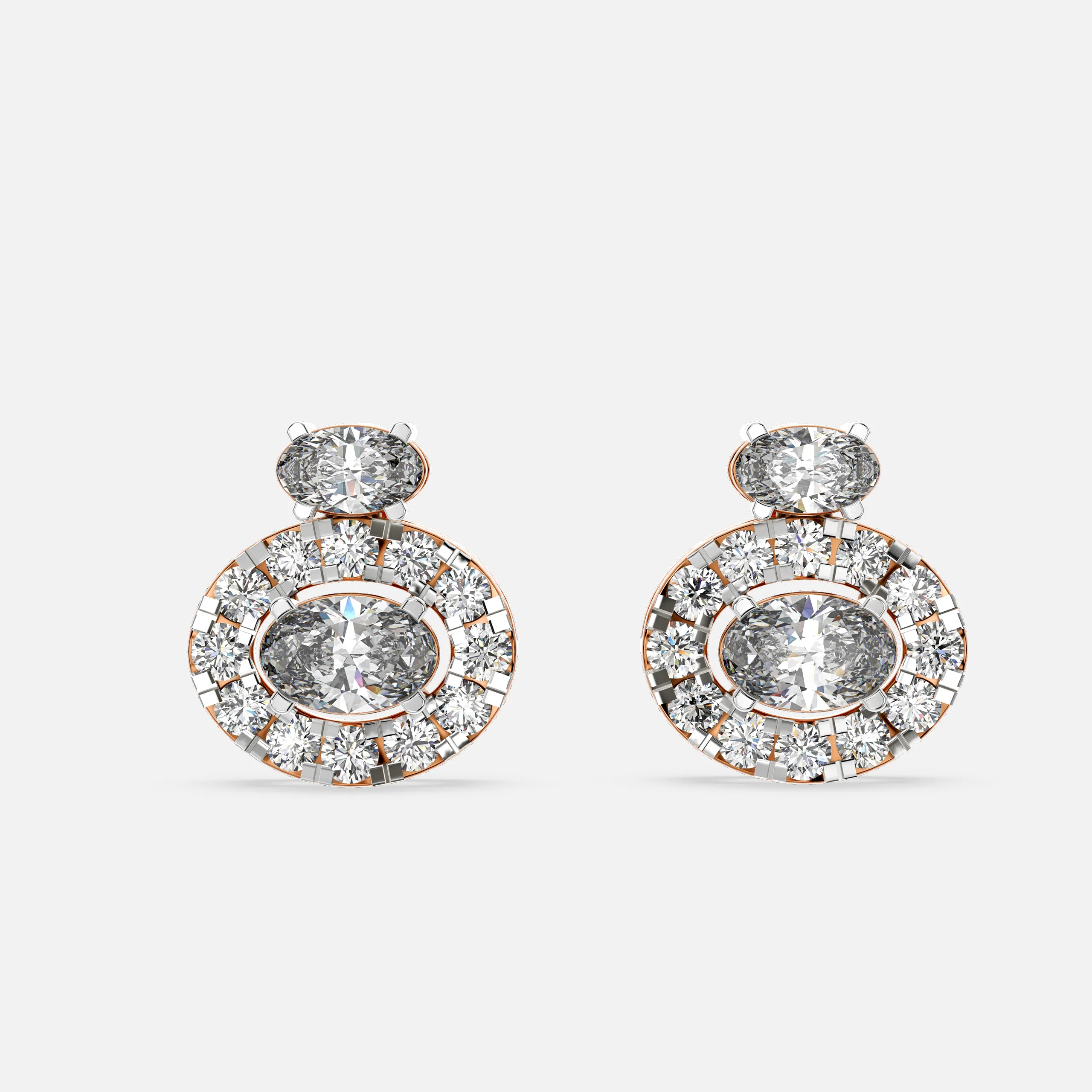 Luna Halo Diamond Earrings