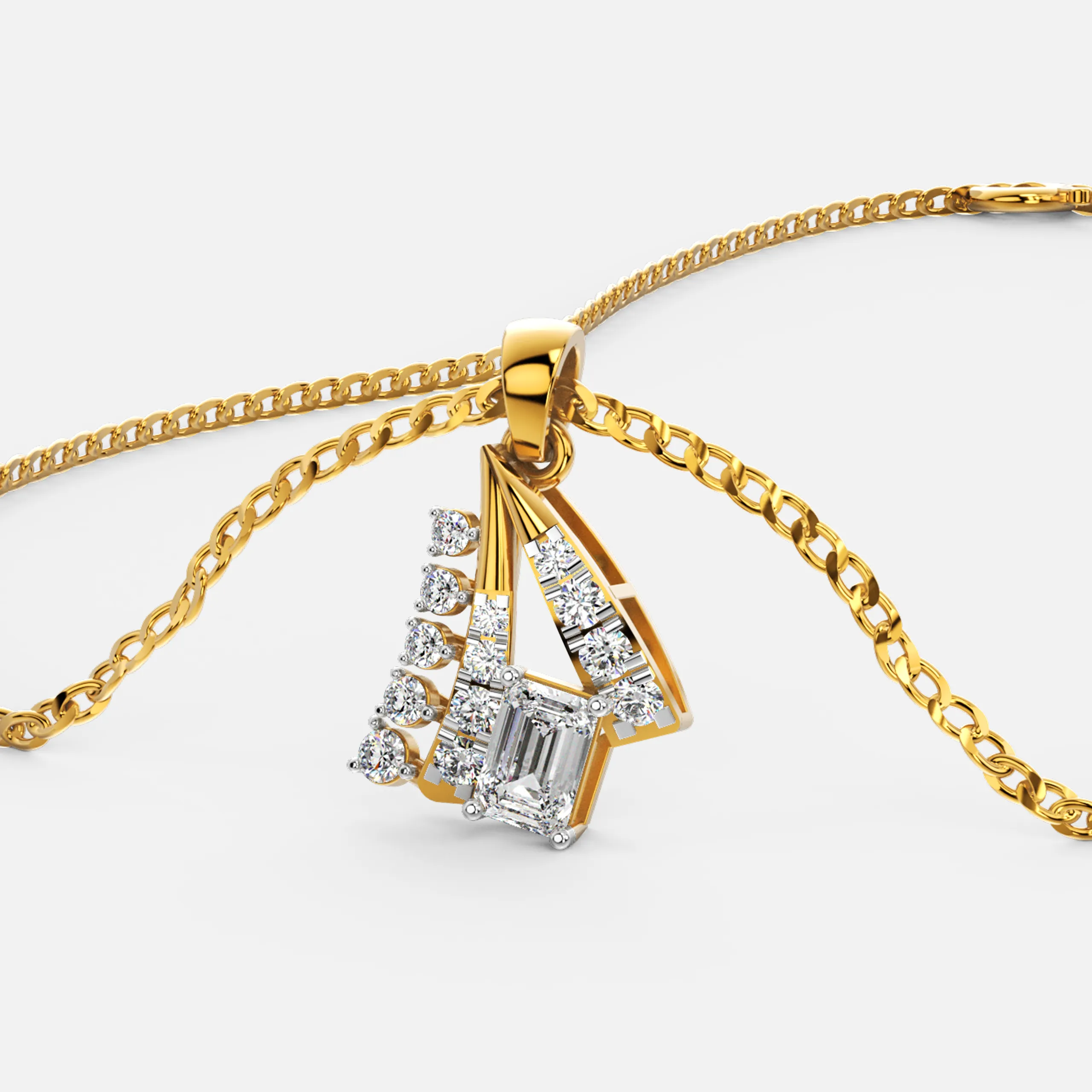 Aurora Crest Diamond Pendant