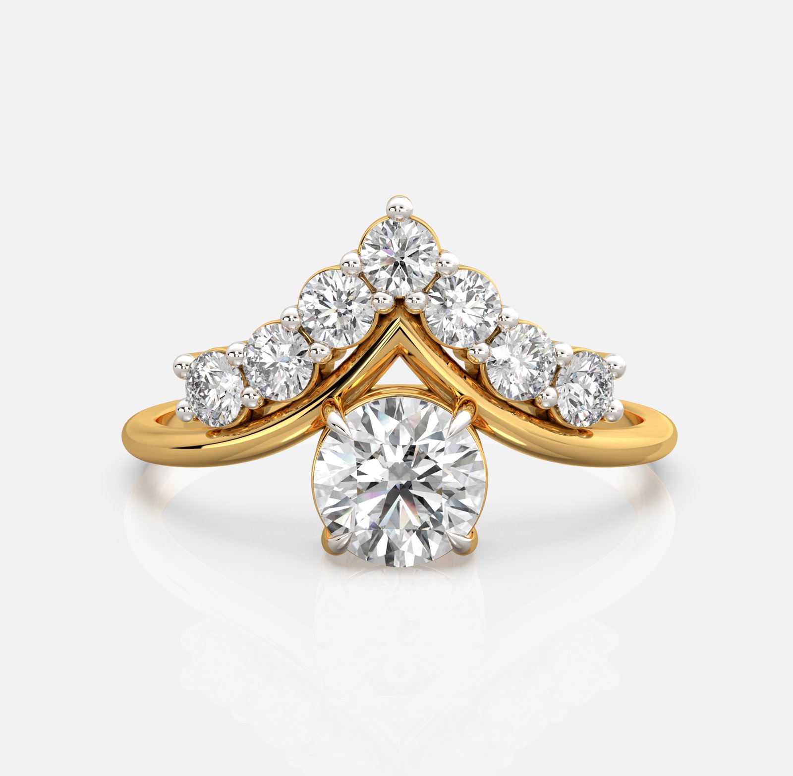 The Crown Arc Diamond Ring