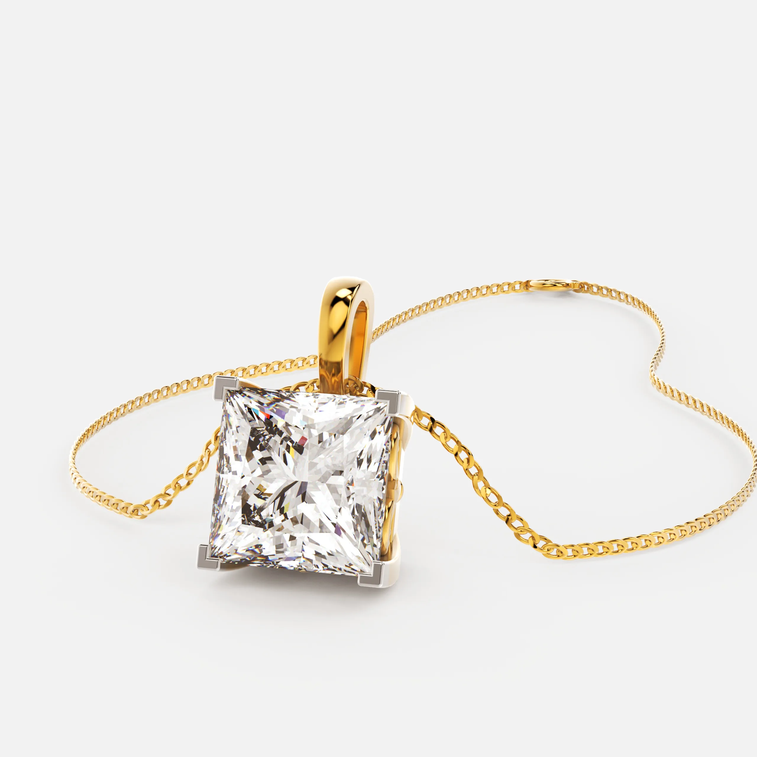Princess-Cut Diamond Pendant