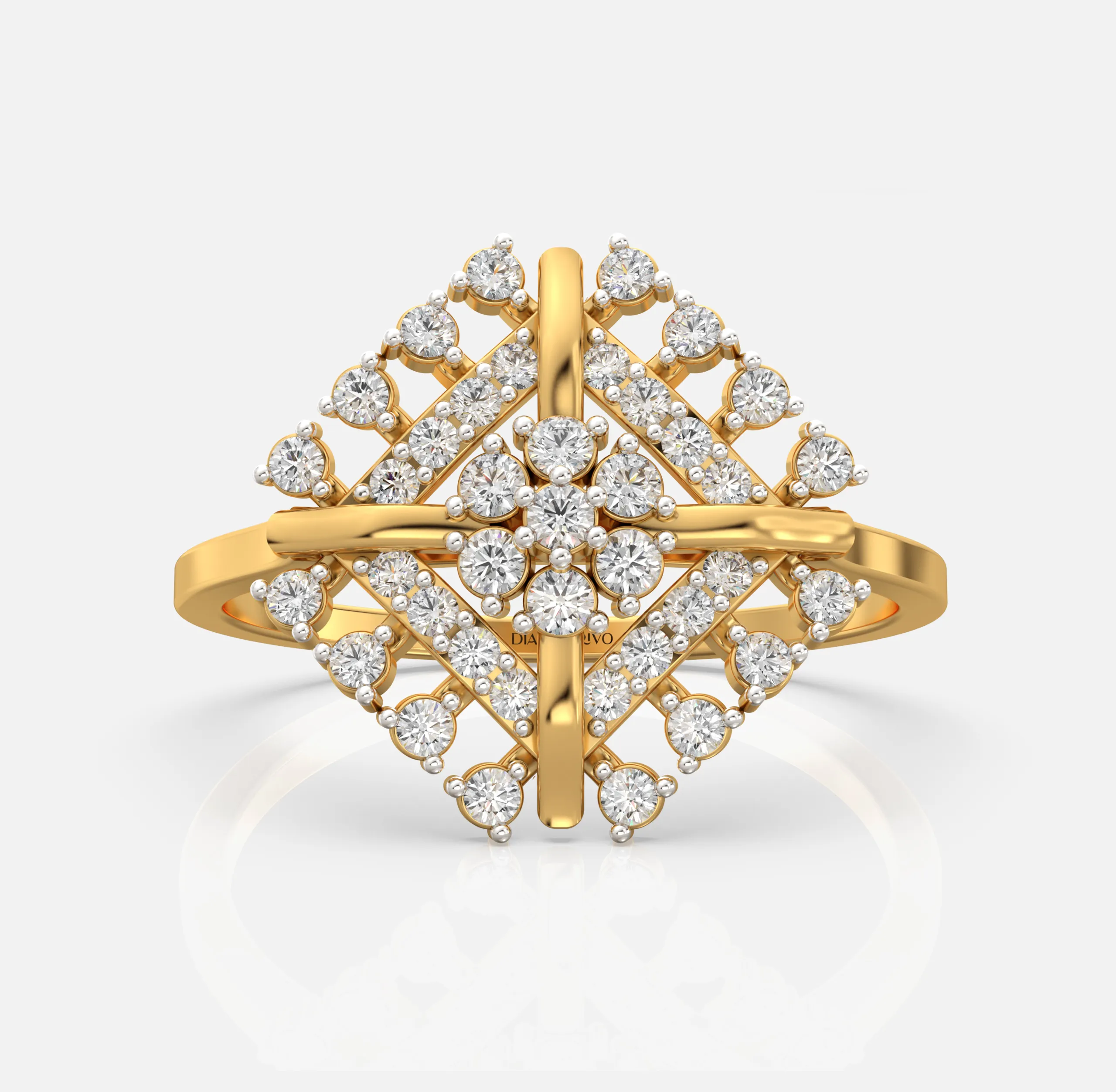 Intricate Diamond Lattice Ring