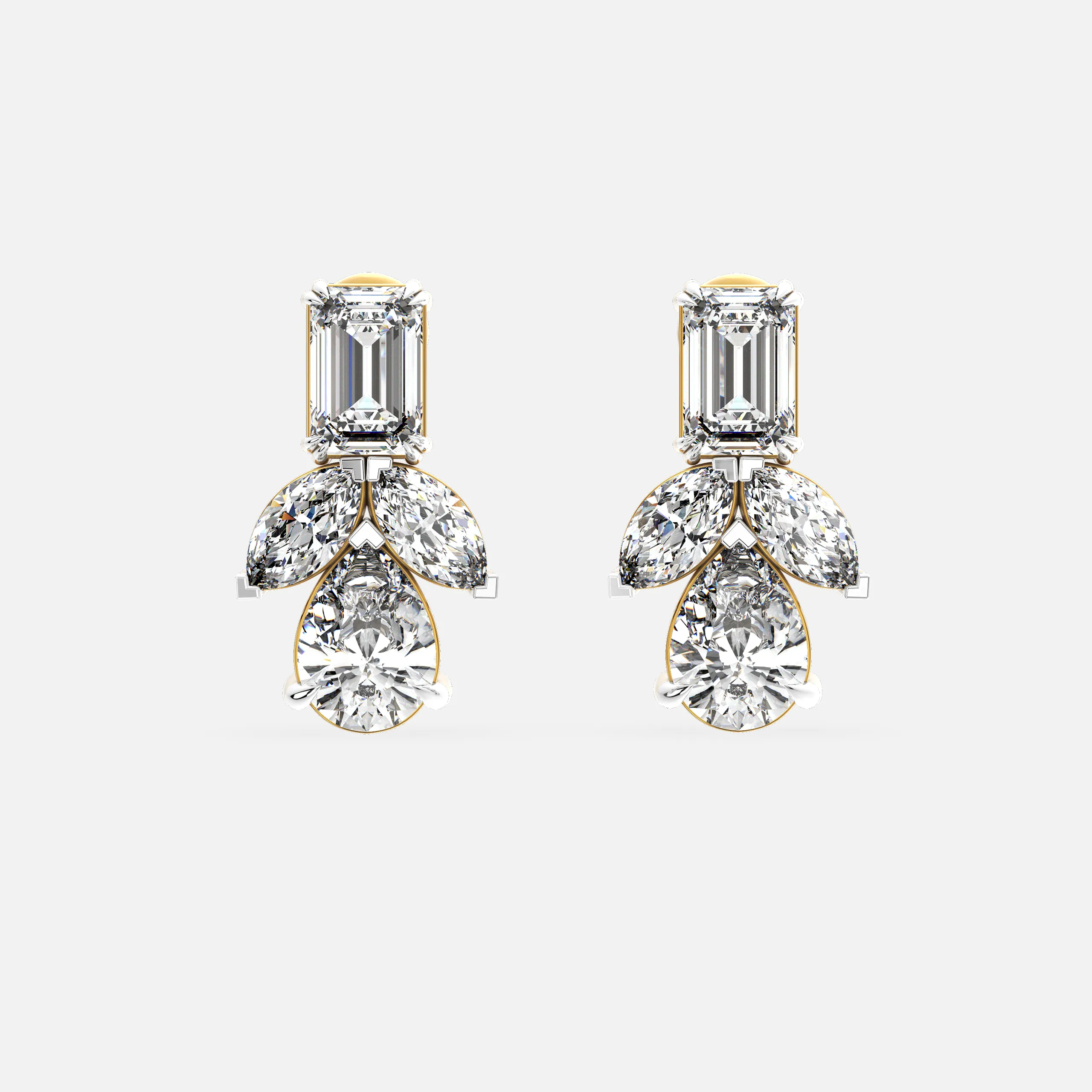 Diamond Petal Earrings