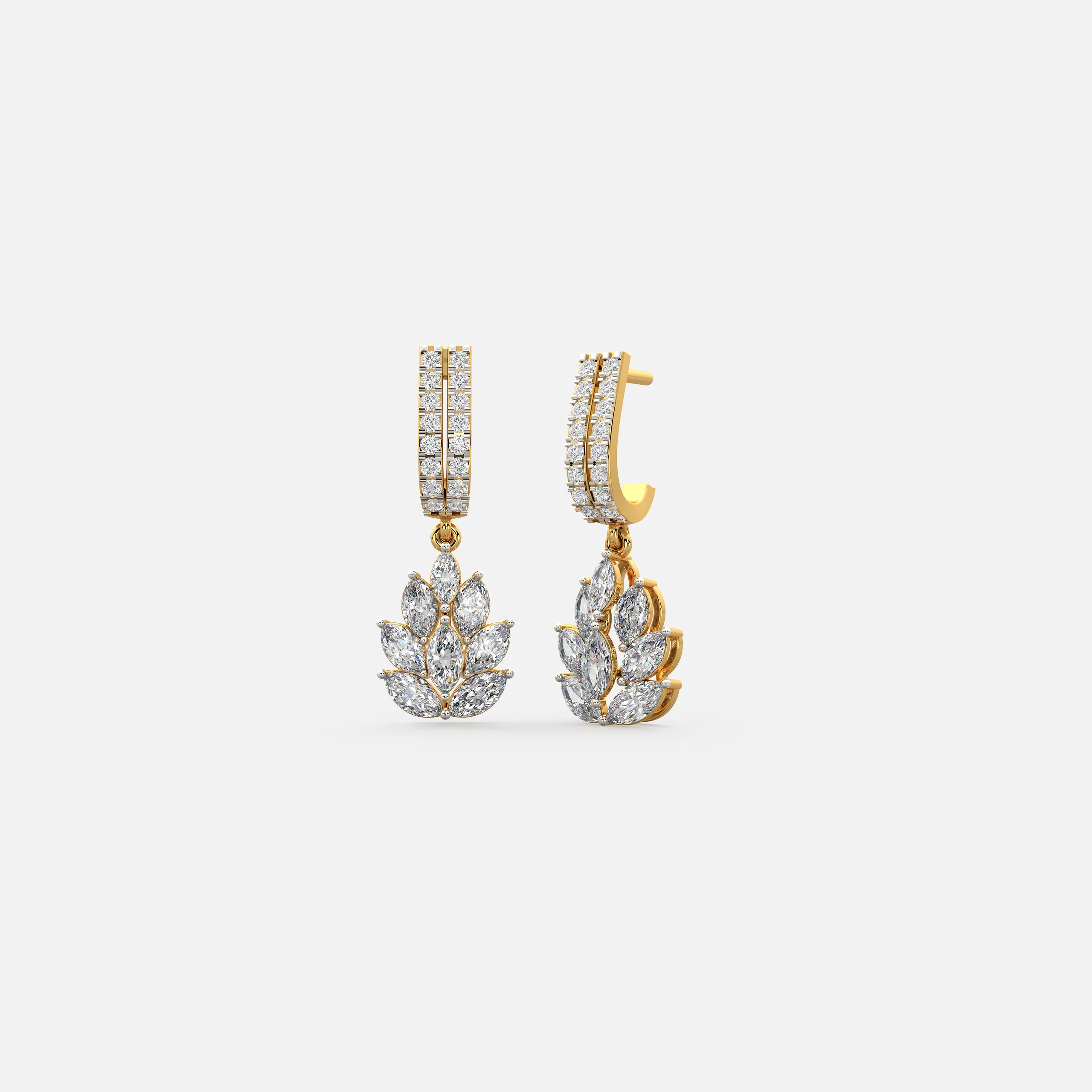 Bloom Drop Diamond Earrings