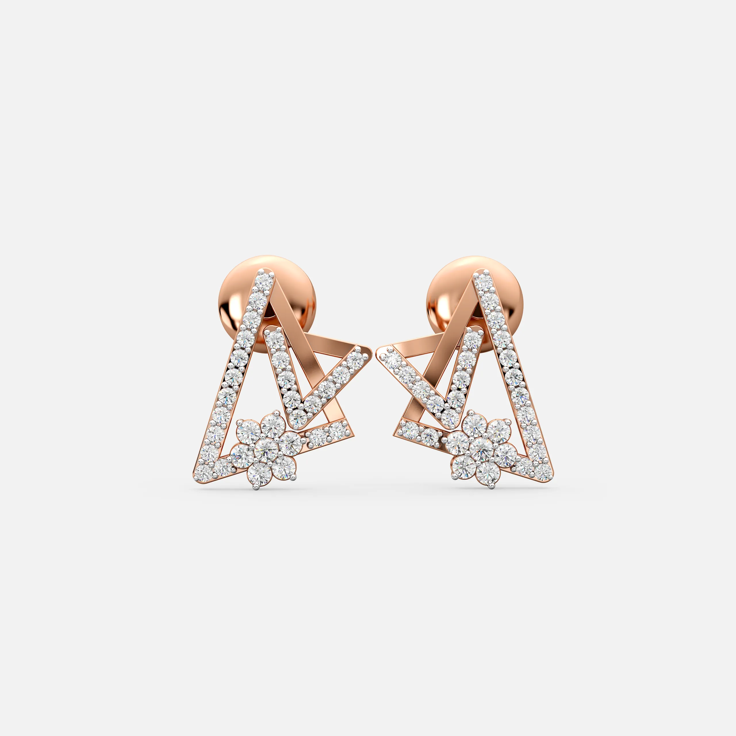 Tri-Layer Bloom Earrings