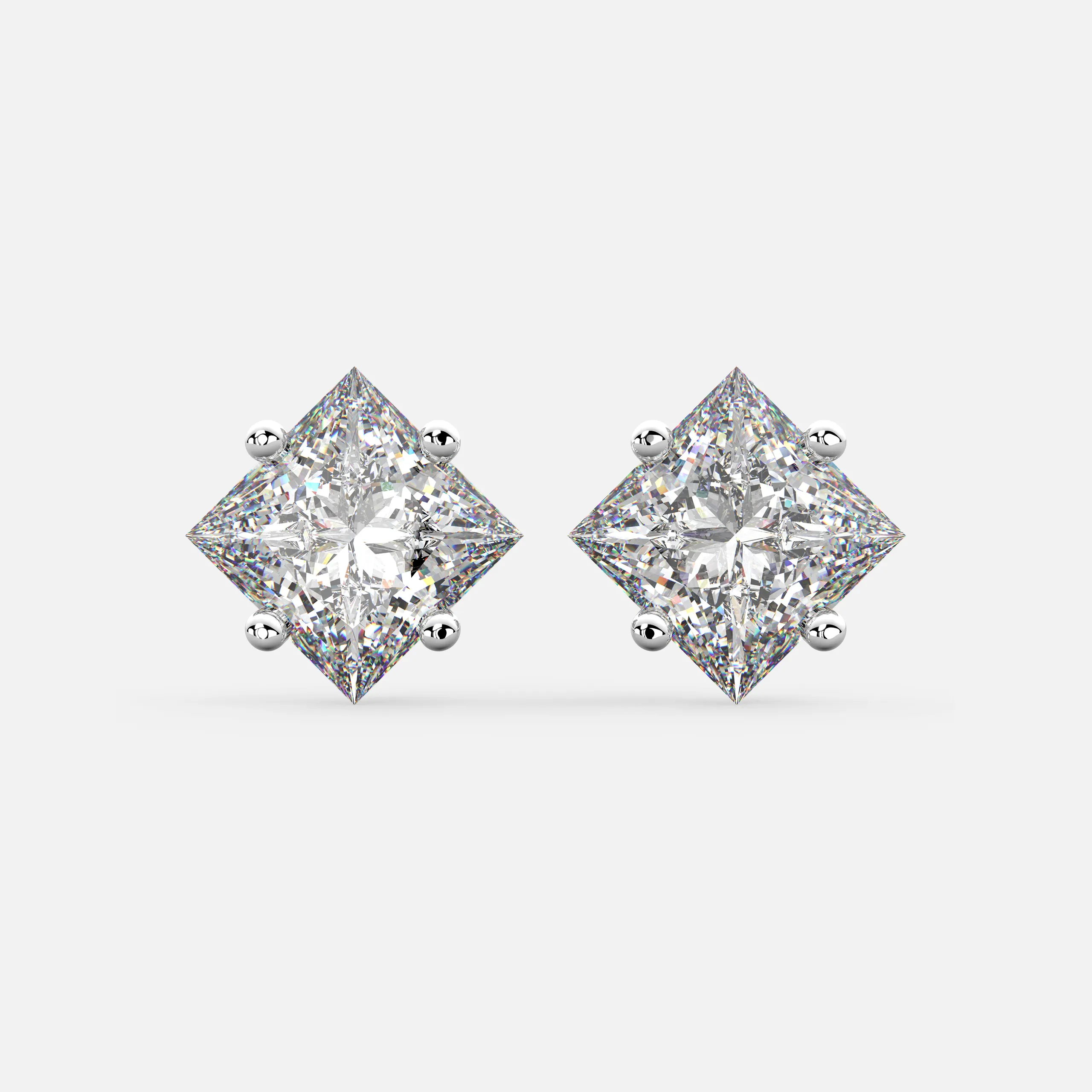 Classic Princess Solitaire Studs