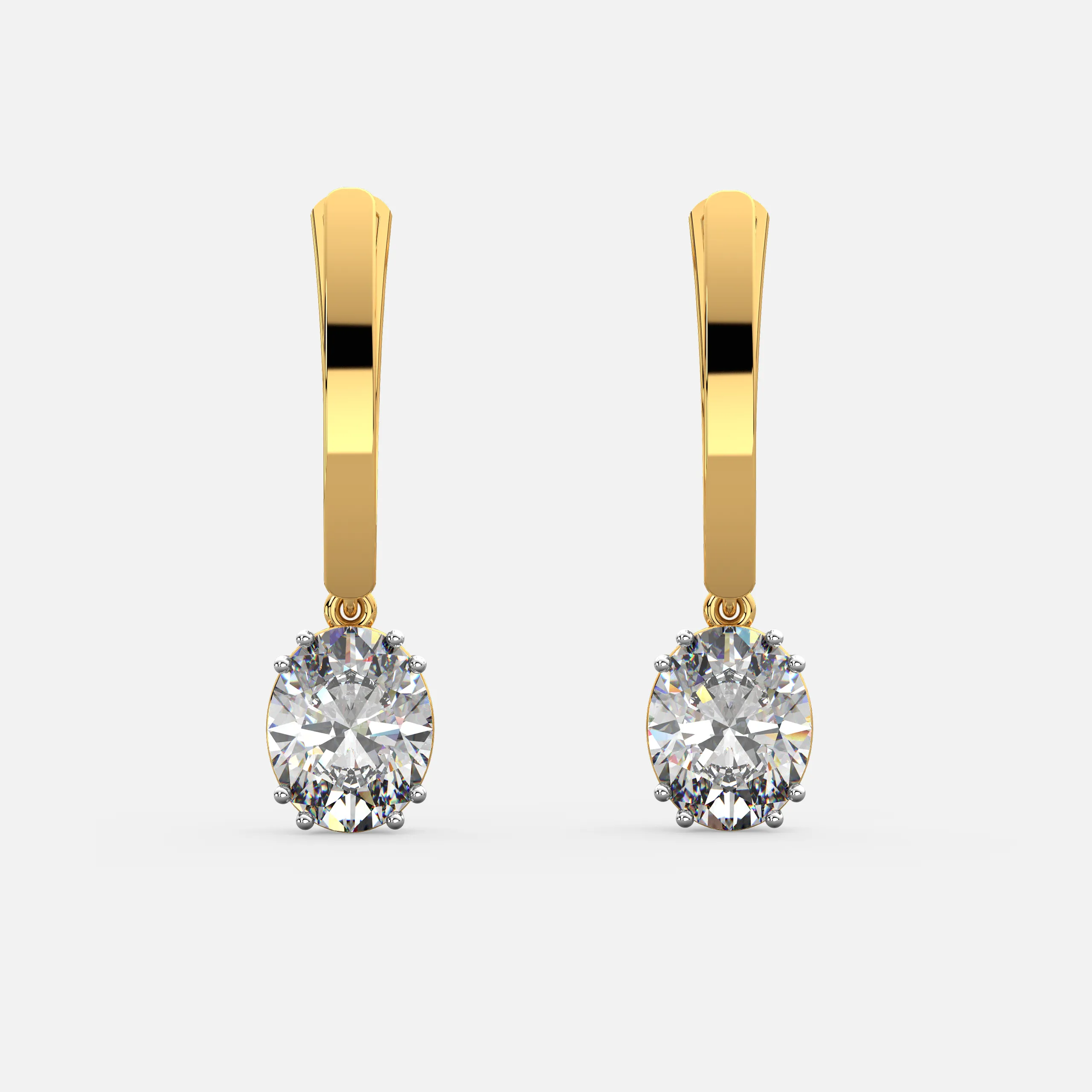 Eternal Oval Drop Earrings