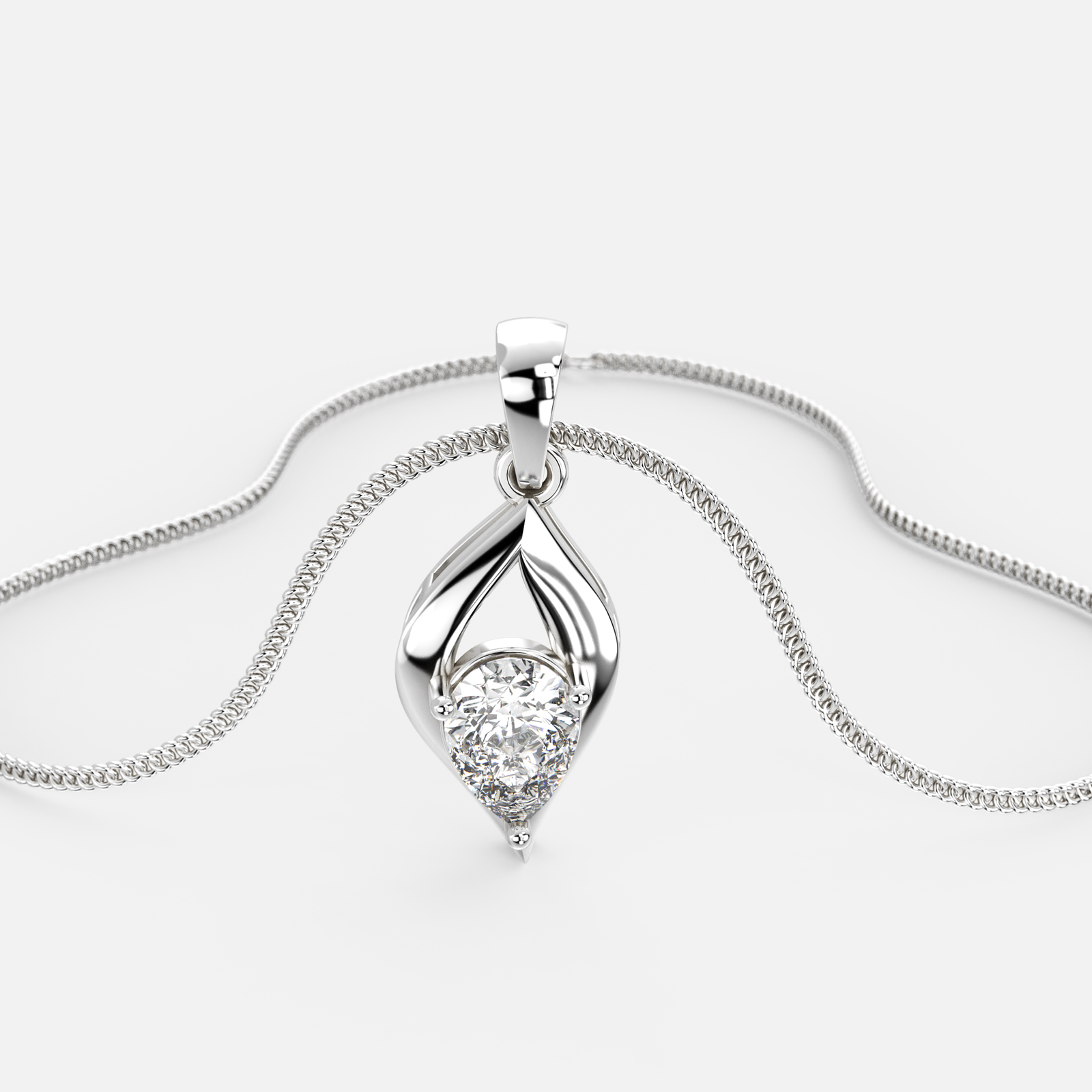 Leaf Luxe Diamond Pendant