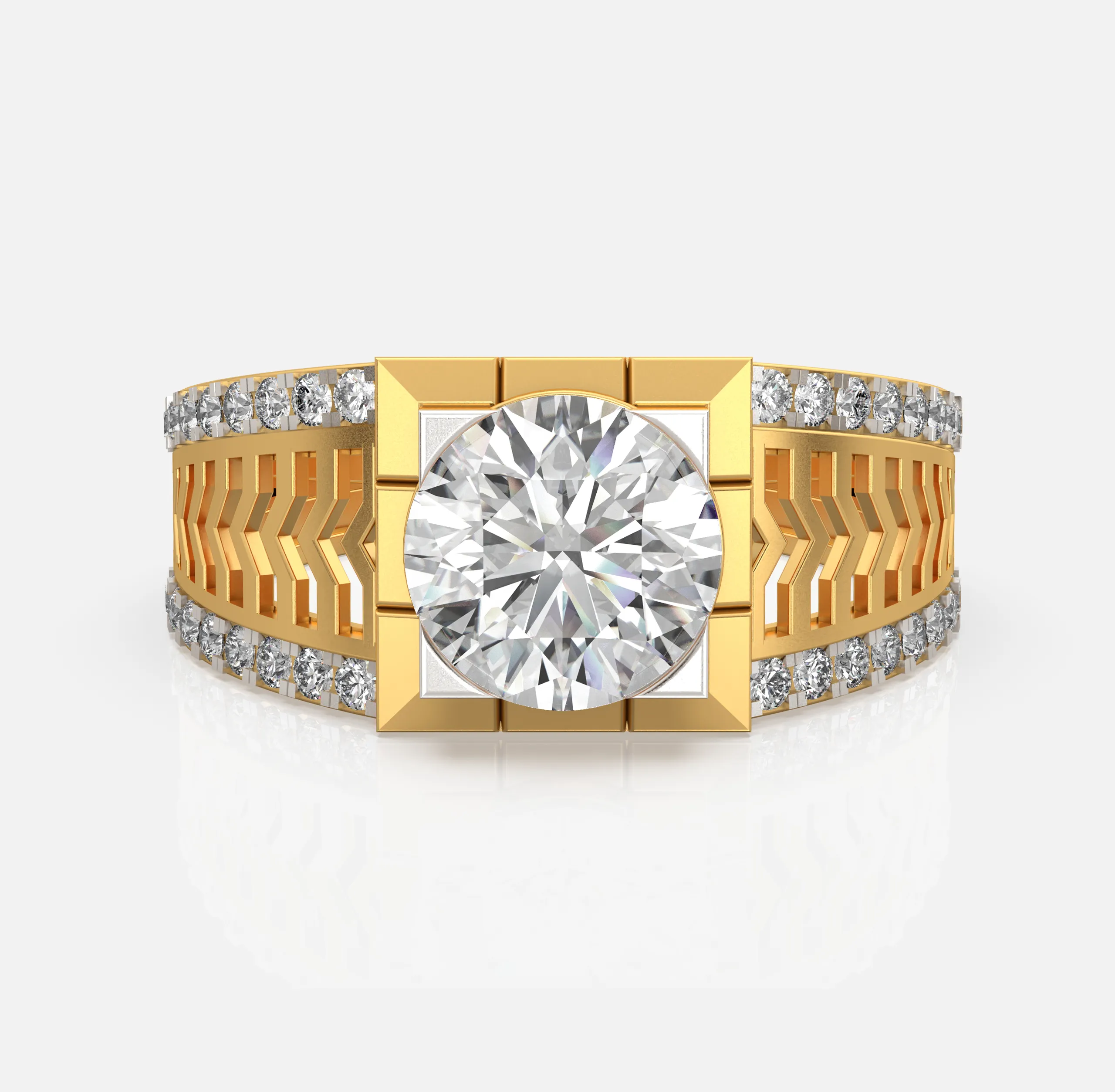 Imperial Chevron Diamond Ring