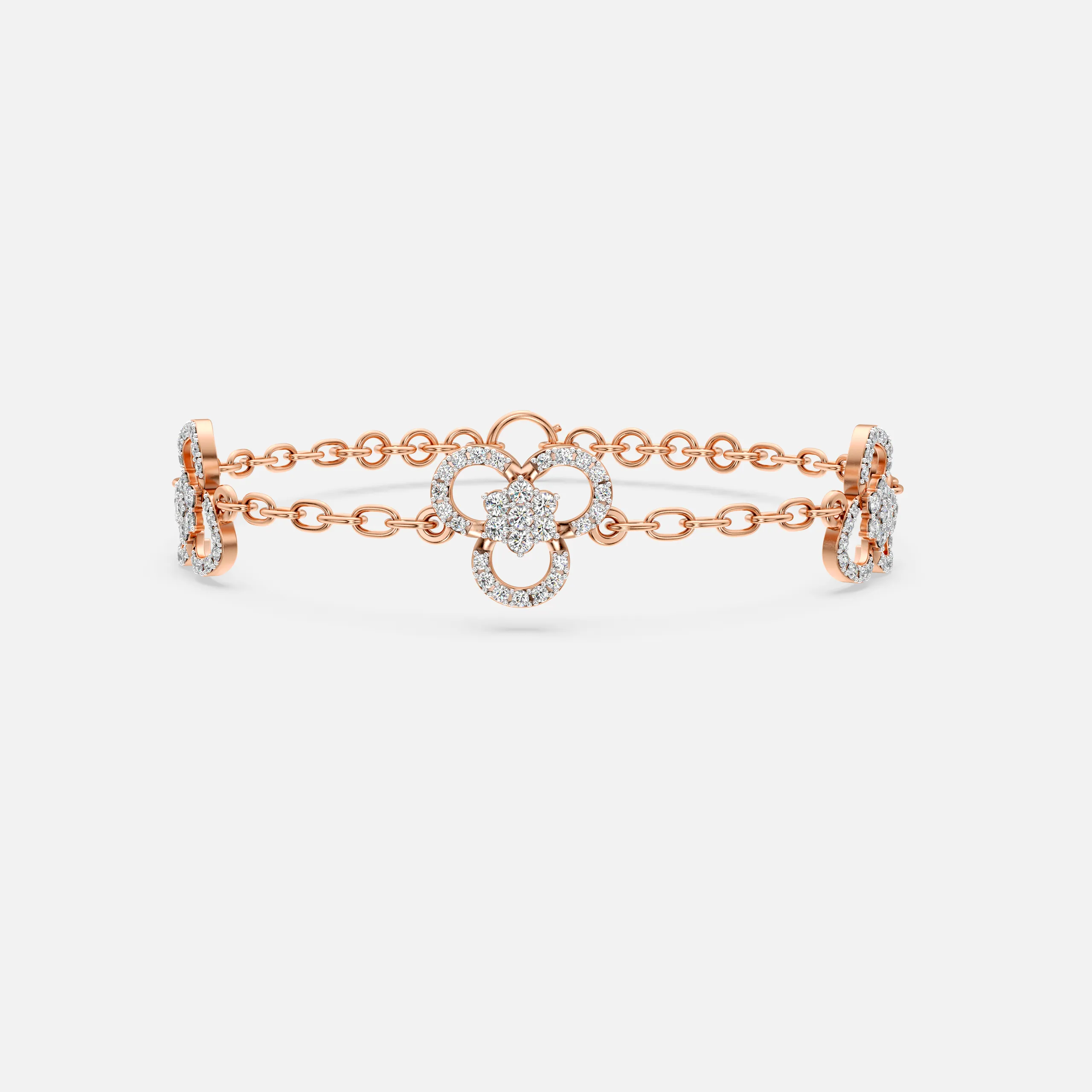 Floral Trio Diamond Bracelet