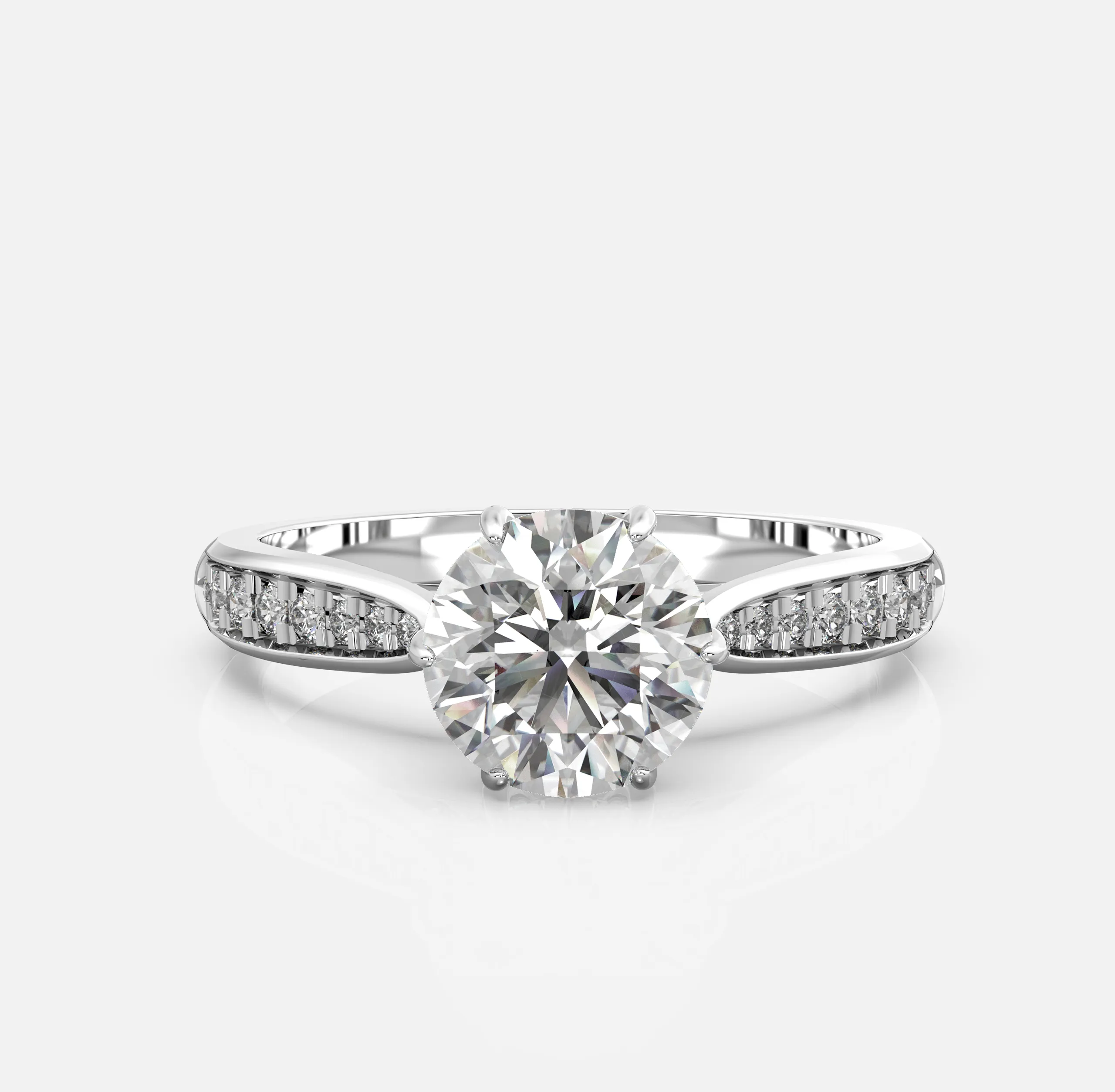 Lustro Halo Engagement Ring