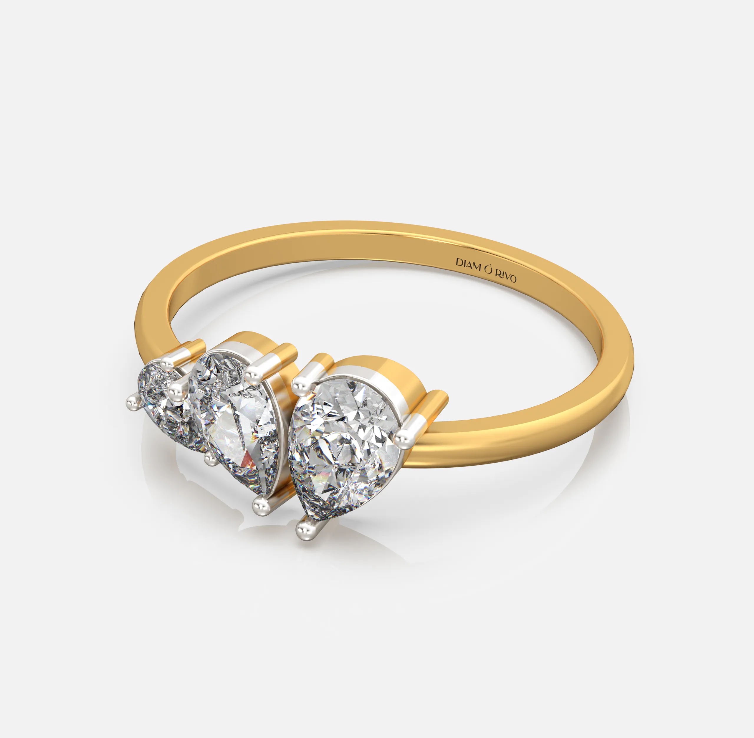 Trio Pear Diamond Ring