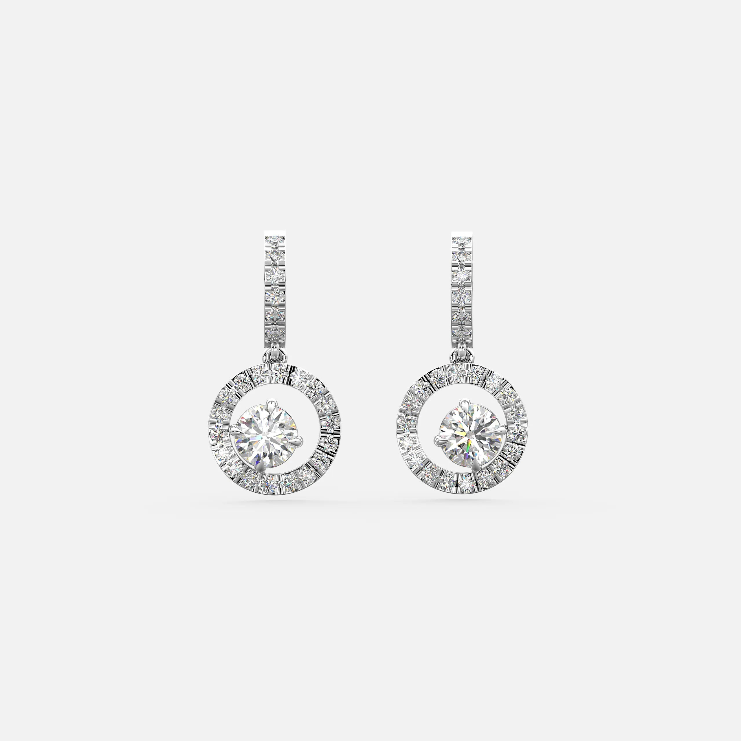 Radiant Orbit Diamond Earrings