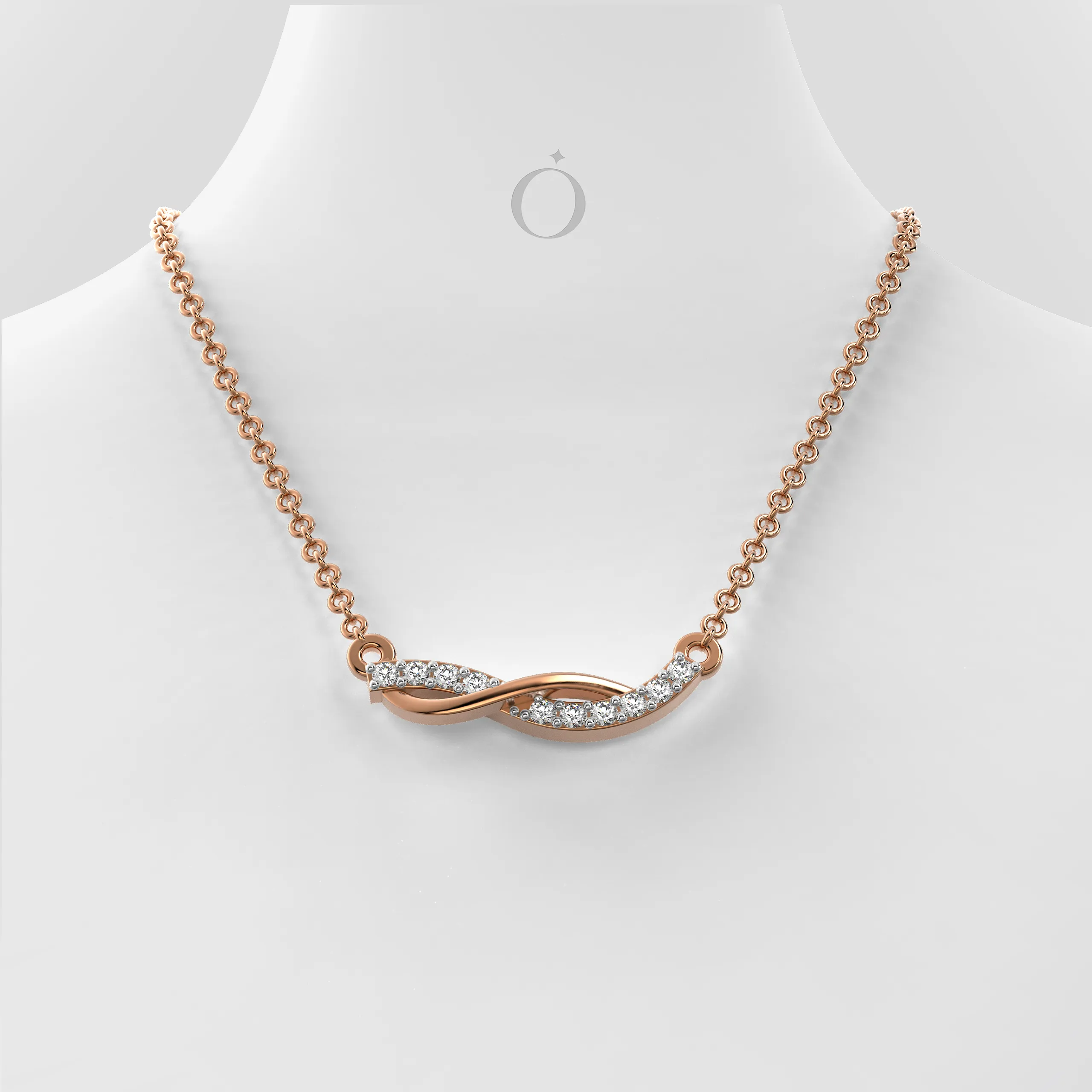Infinity Wave Diamond Necklace