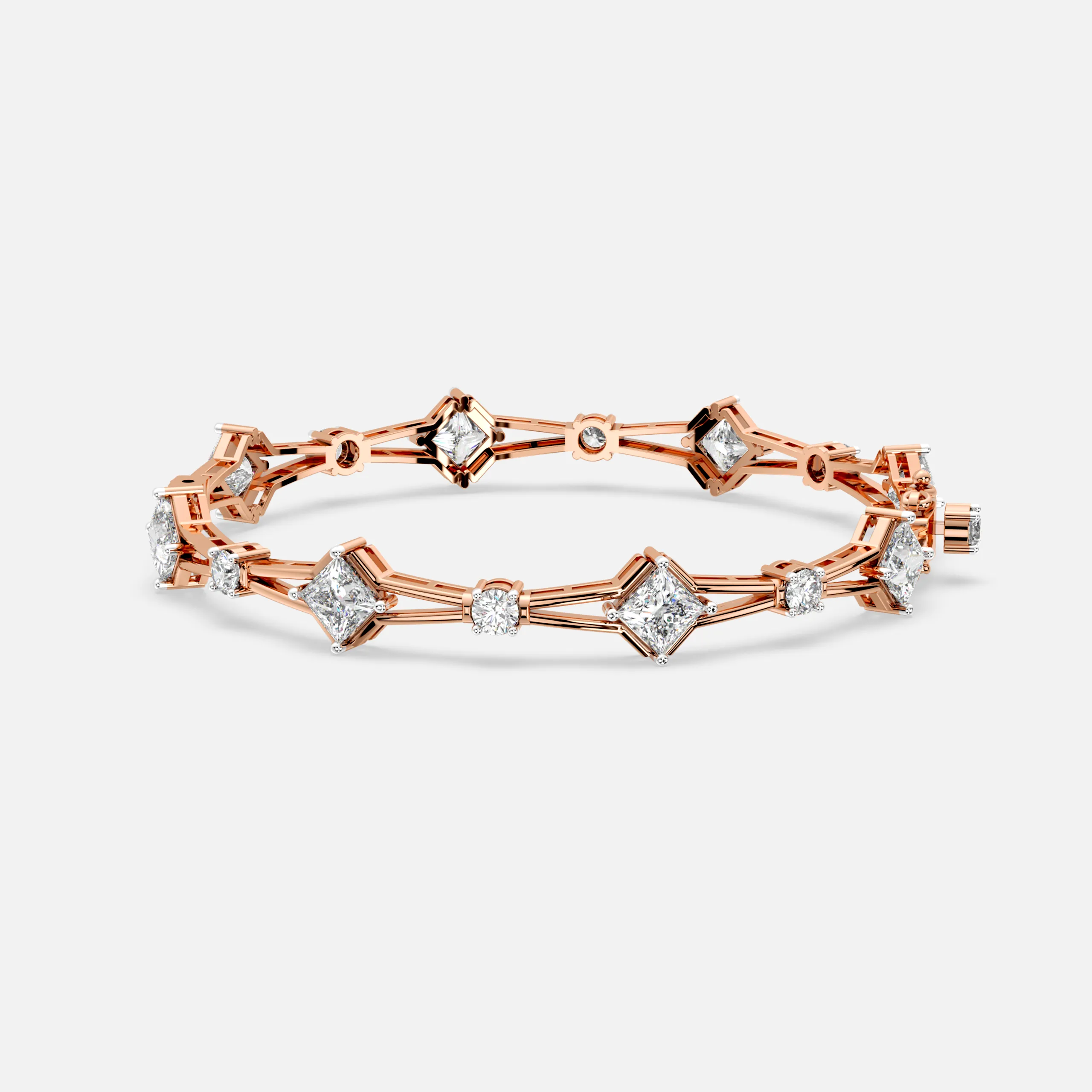Geometric Diamond Bracelet