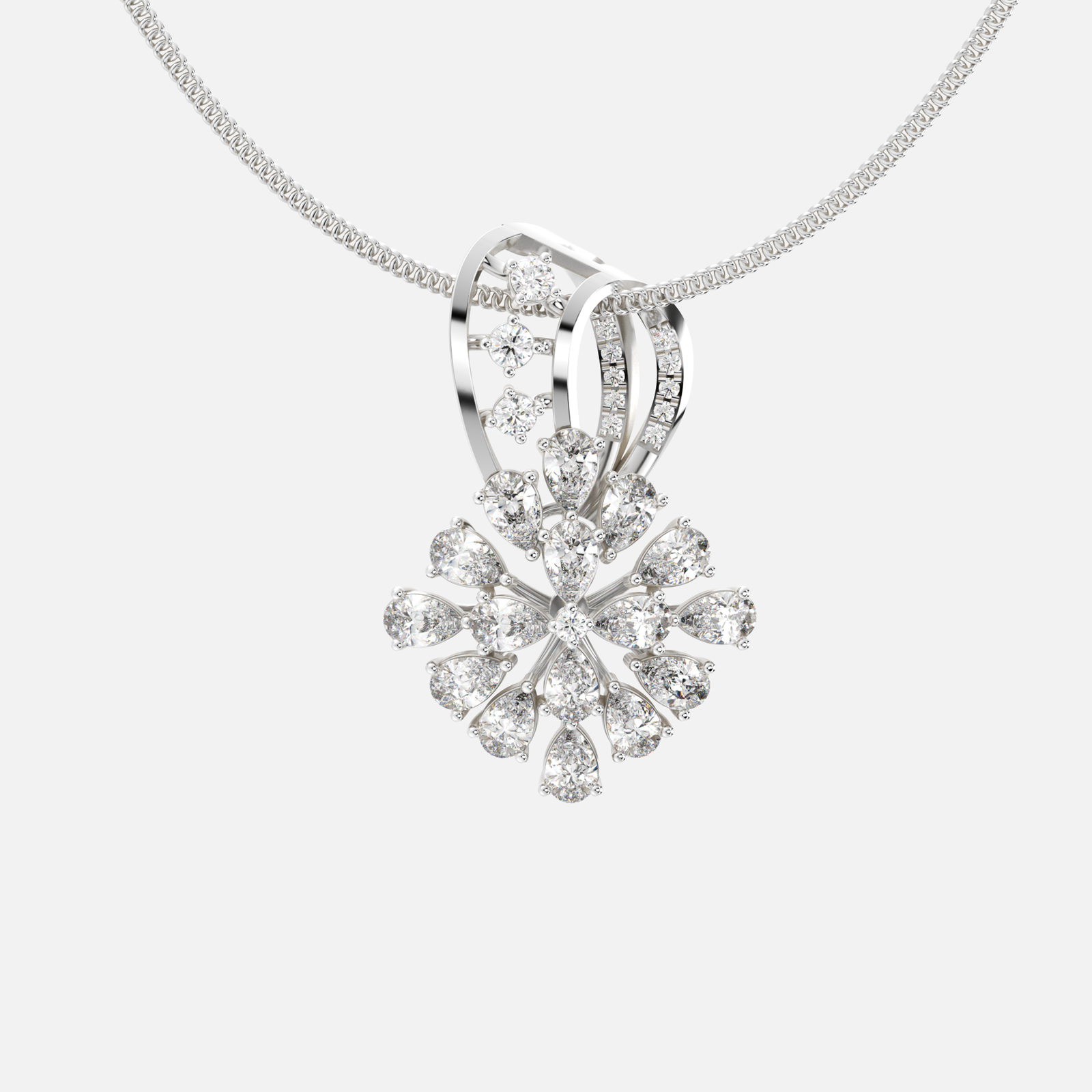 Lunara Bloom Diamond Pendant