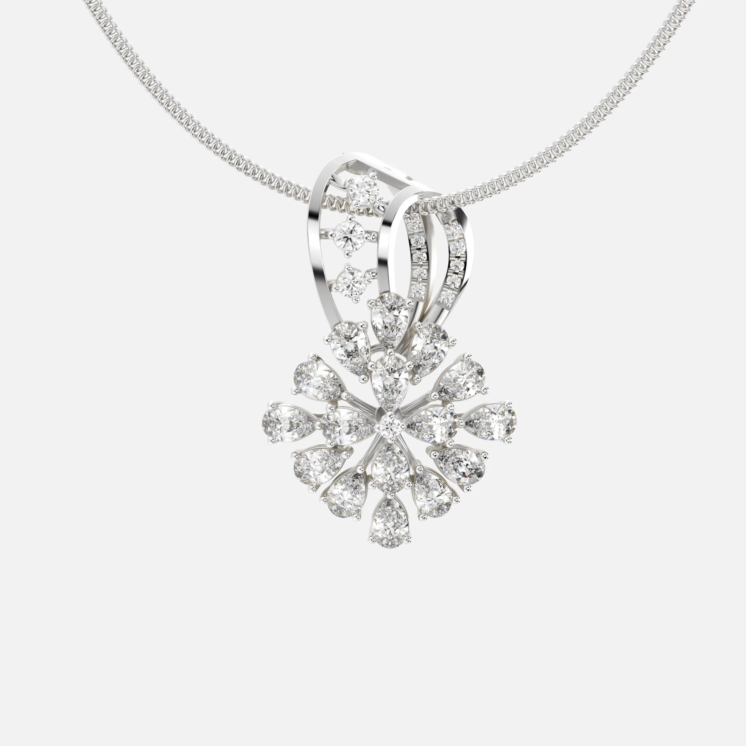 Lunara Bloom Diamond Pendant