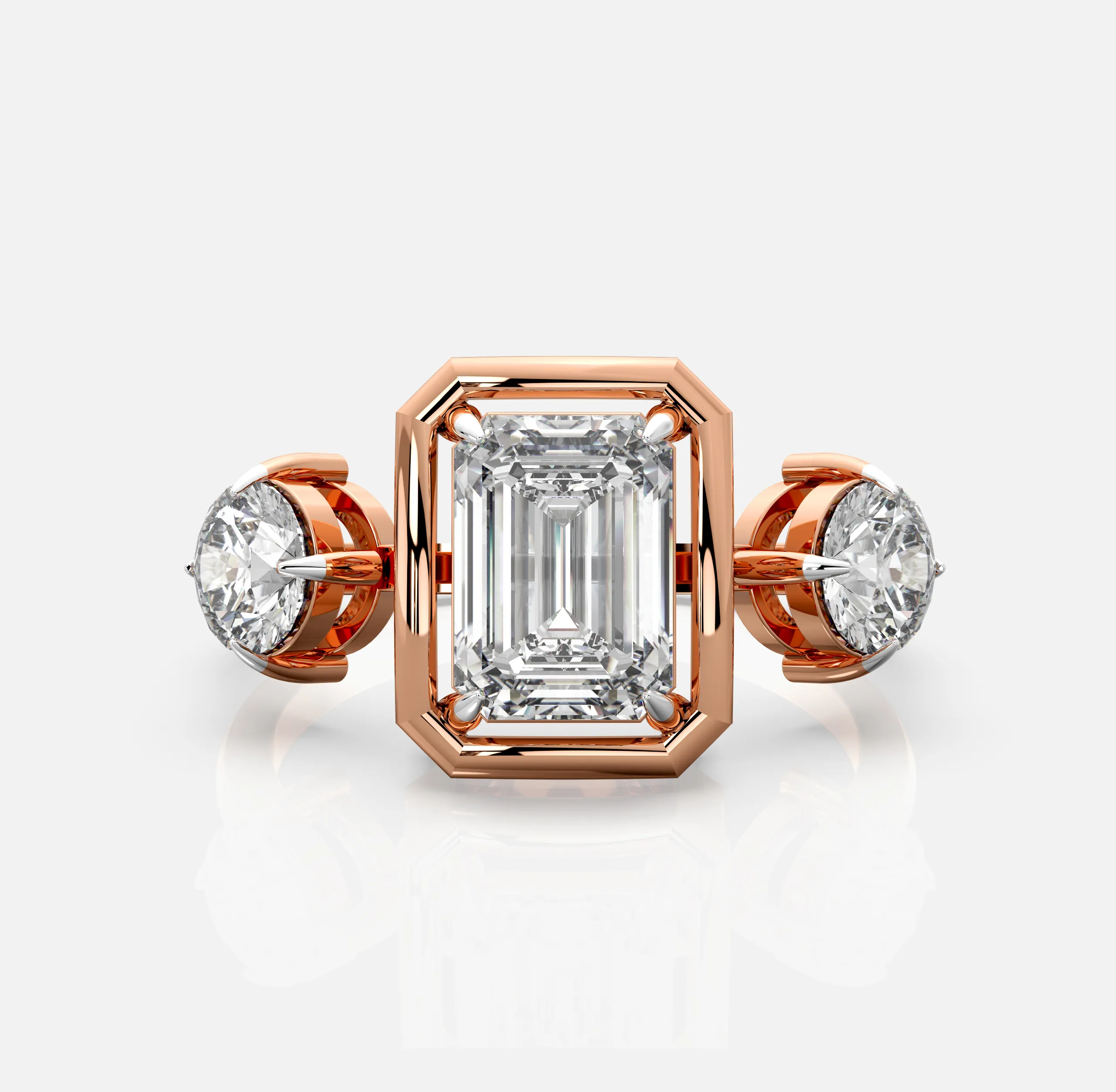 Eminence Three-Stone Ring