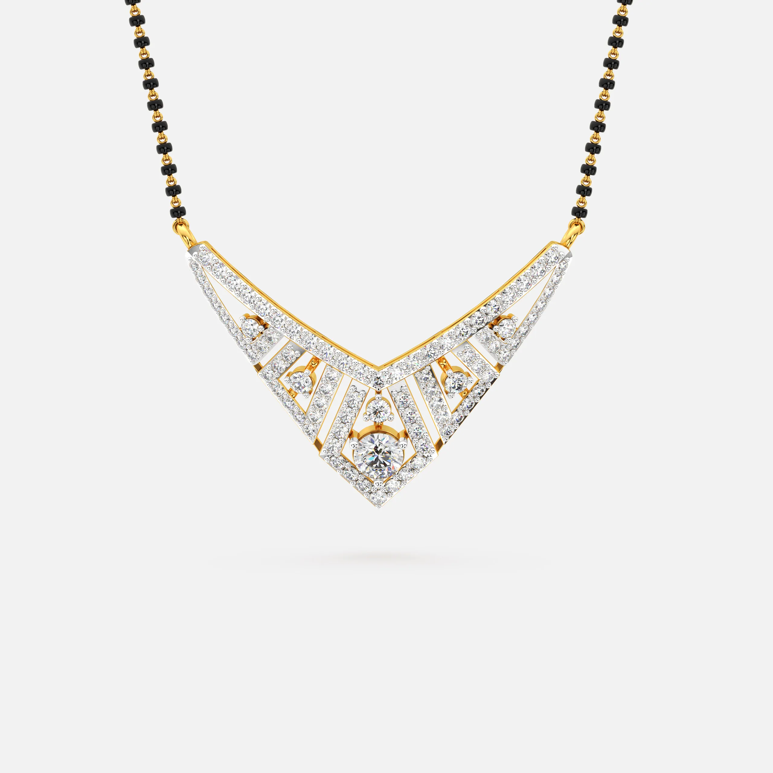 V-Shape Diamond Mangalsutra
