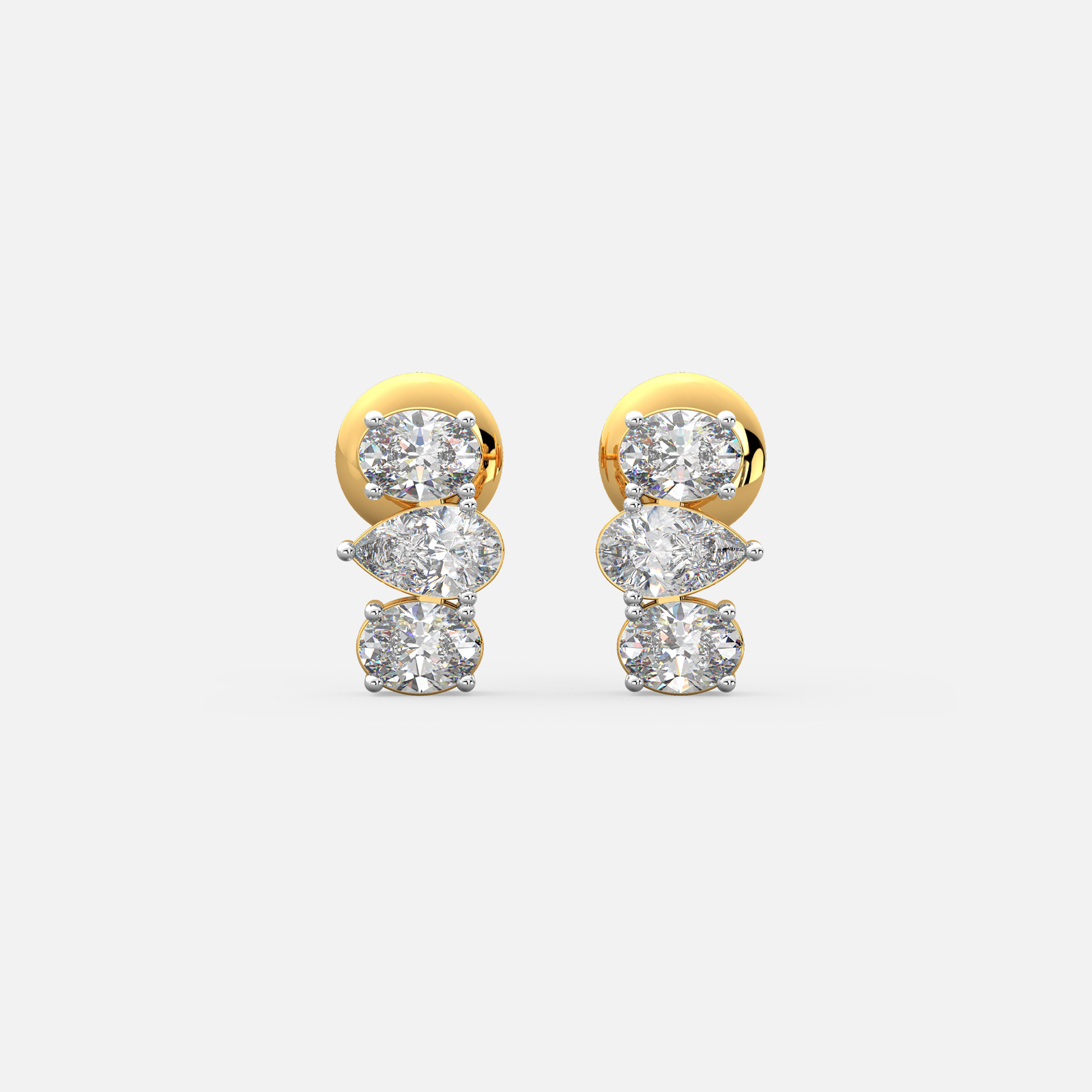 Trio Flow Diamond Earrings