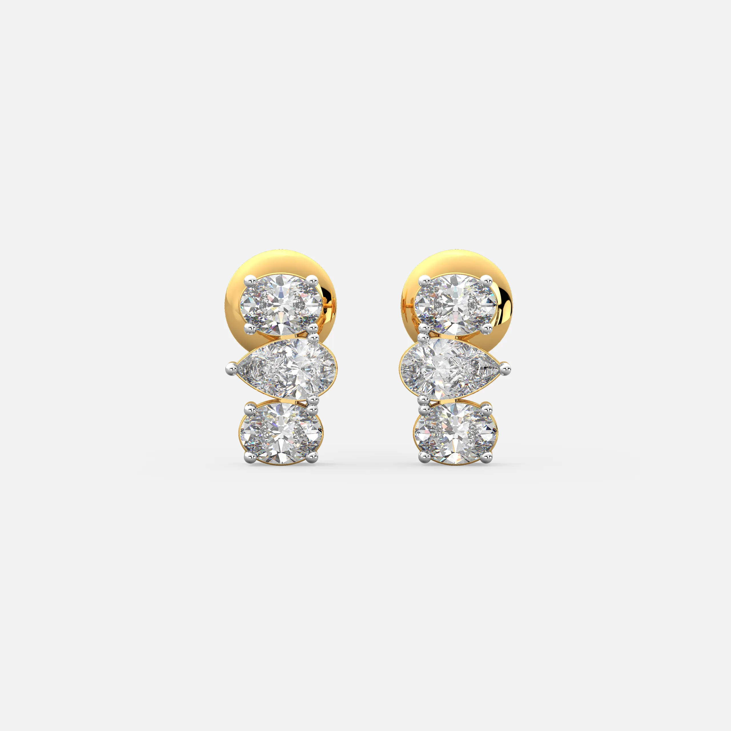 Trio Flow Diamond Earrings