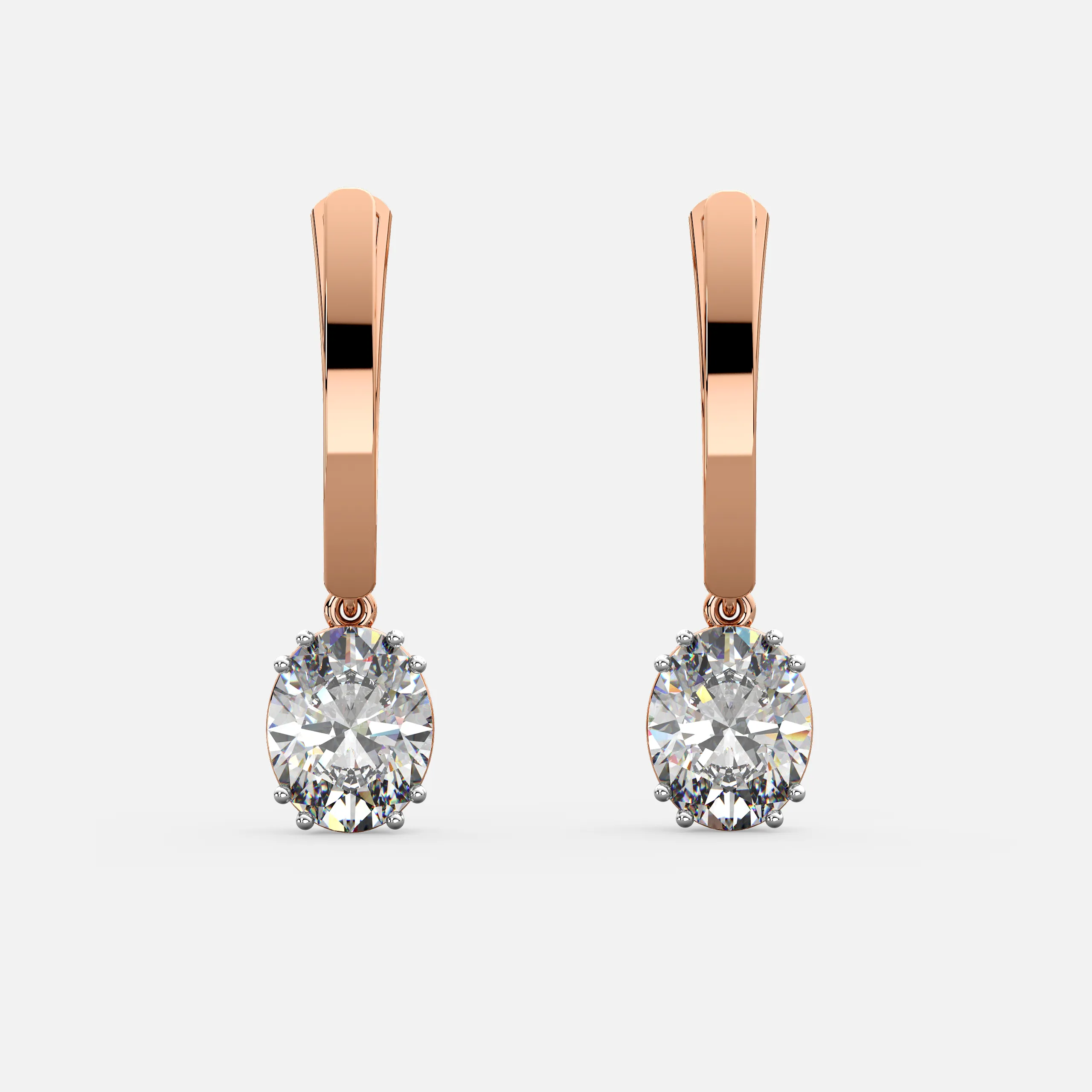 Eternal Oval Drop Earrings