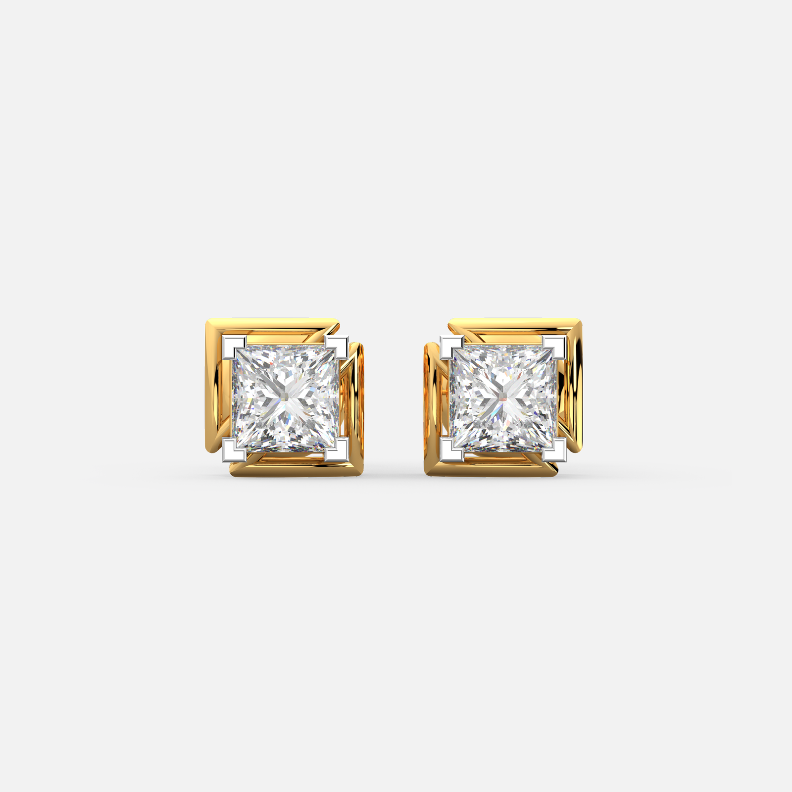 Prism Frame Diamond Studs